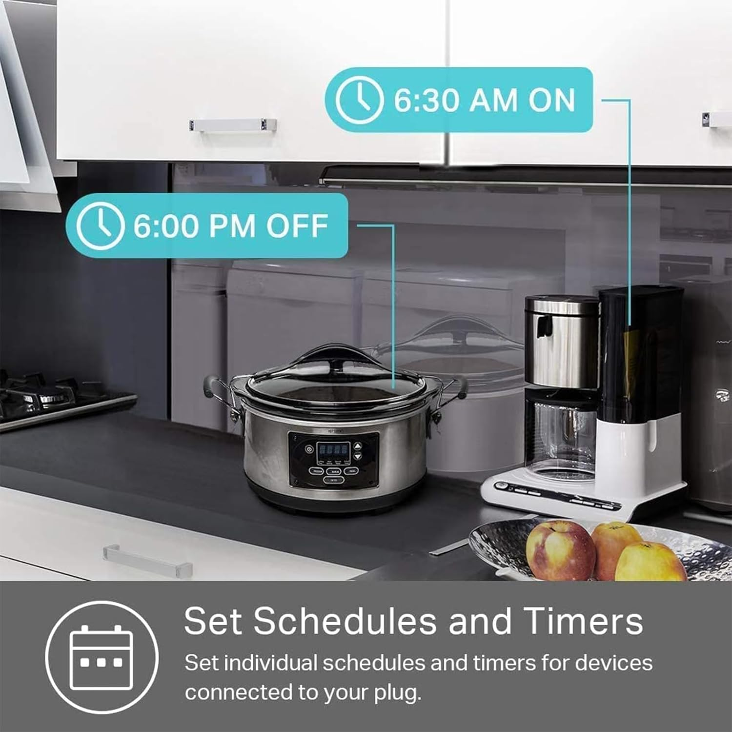 Matter Smart Wifi Plug with Energy Monitor, 4 Pack, Works with Apple Homekit, Google Assistant, Alexa, and Smartthings image number 2