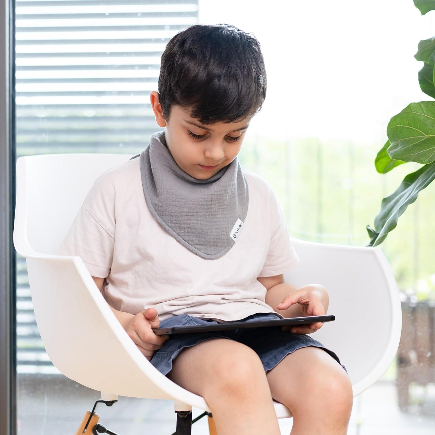 Bandana Bibs 3 Waterproof Lining Organic Cotton Drool Bibs &ndash; Absorbent Bibs for Adults and Children, Adjustable Snaps image number 3