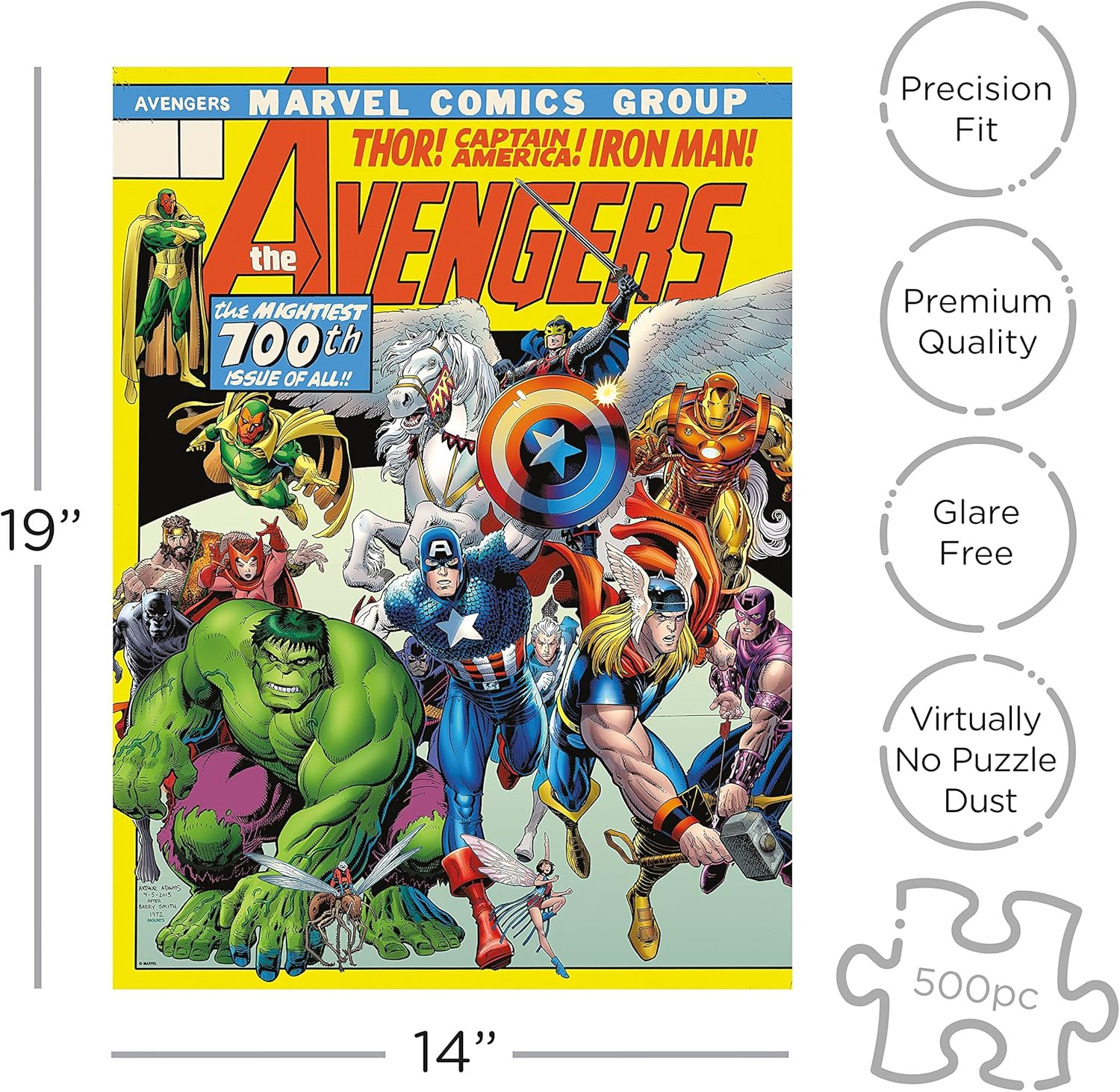 Aquarius Marvel Avengers Cover Puzzle 500-Pieces image number 1