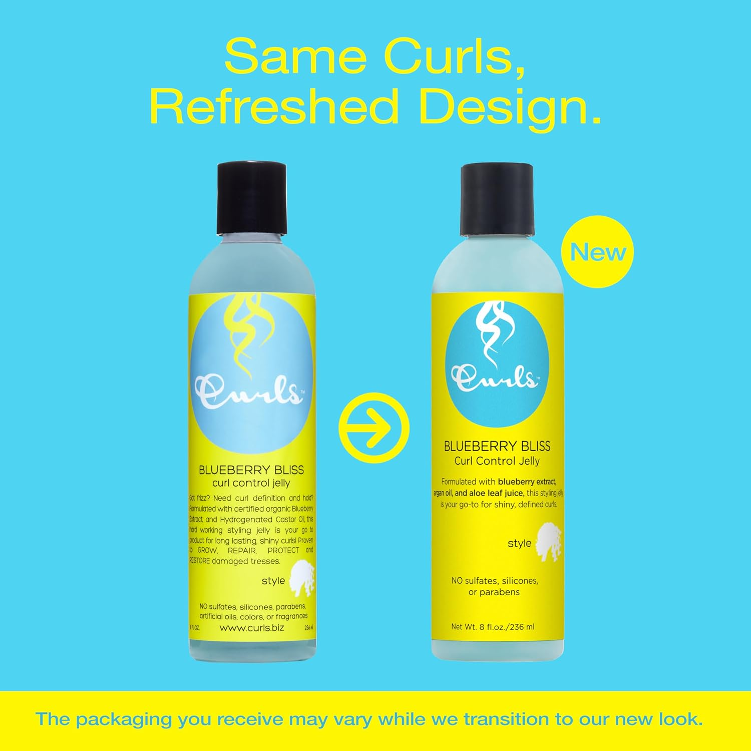 Curls Blueberry Bliss Control Jelly, 8 Ounce image number 2