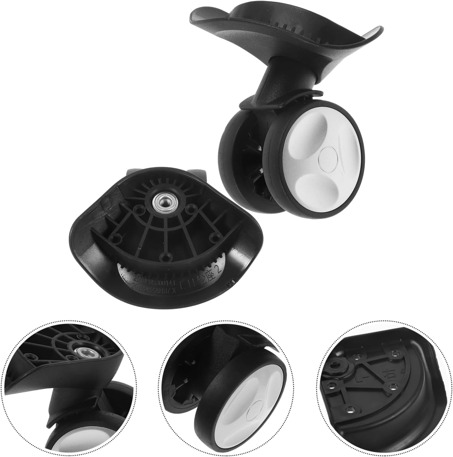 LALADEFIEE Replacement Wheel for Suitcase Travel Luggage Gear Plastic Swivel Wheel Easy Install for Hard Case image number 5