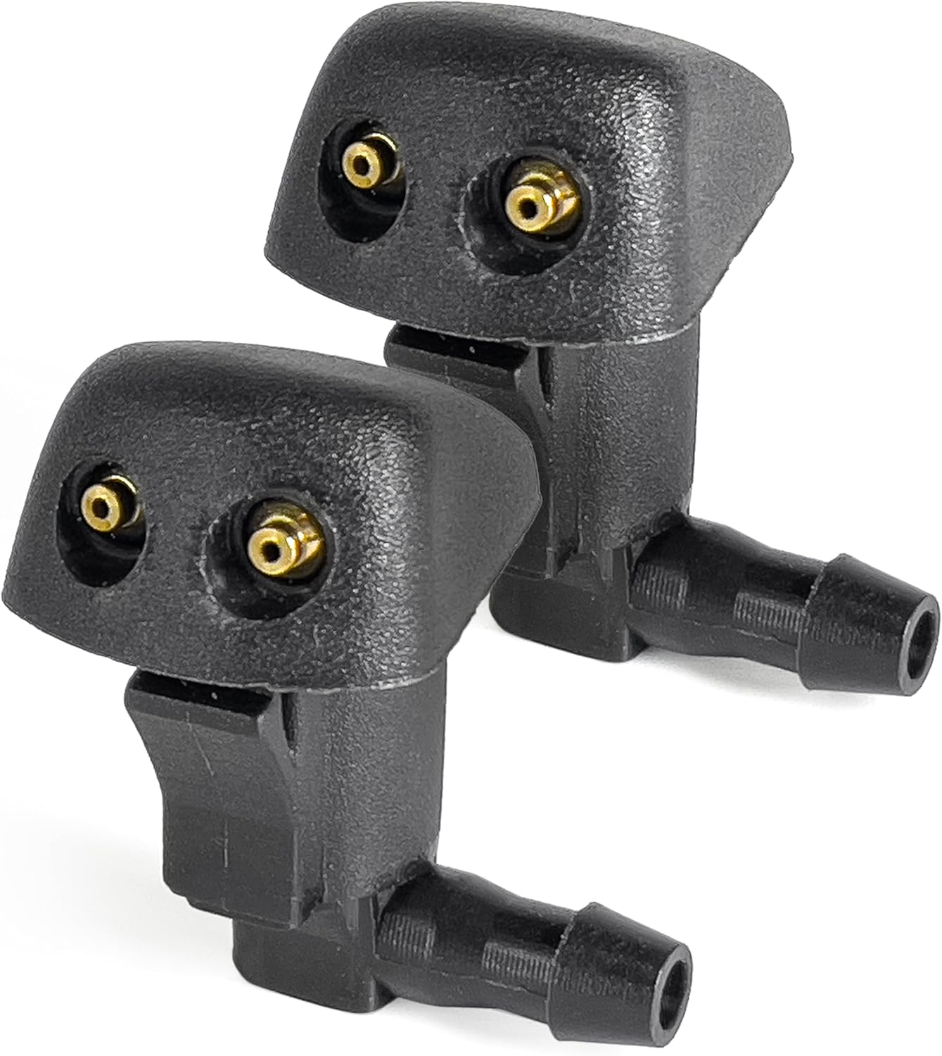 Click&Fit 2-Pcs Windshield Washer Nozzles Compatible with Mazda 3/5/6 2002-2011, Black Plastic, Globe Valve, Automotive Windshield Washer Nozzles image number 1