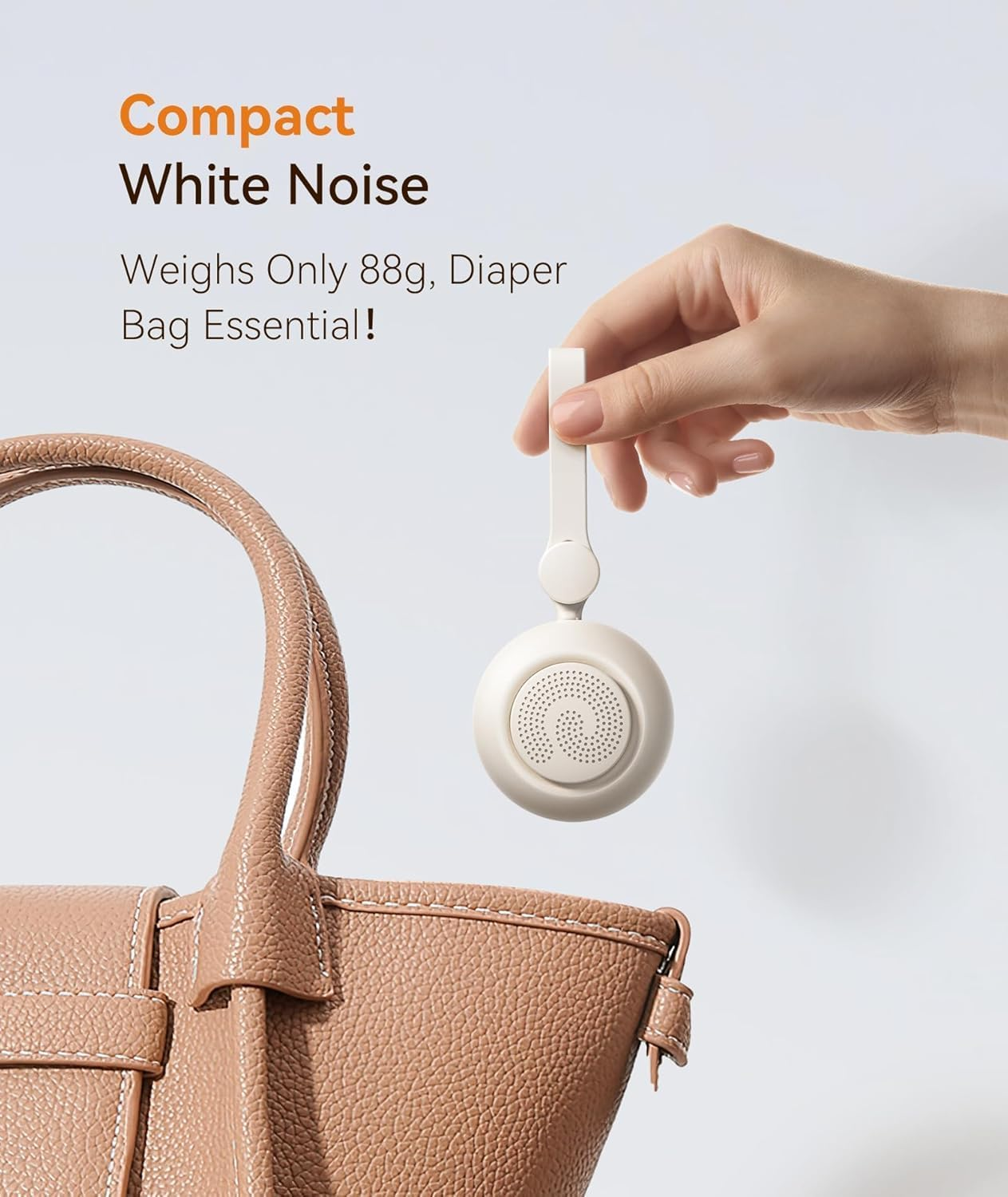 Dreamegg Portable White Noise Machine Baby - Sound Machine for Baby, 19 Soothing Sounds, Night Light, Timer, Memory, White Noise Machine for Baby Stroller Car Seat, Baby Sleep Soother for Travel Gift image number 3
