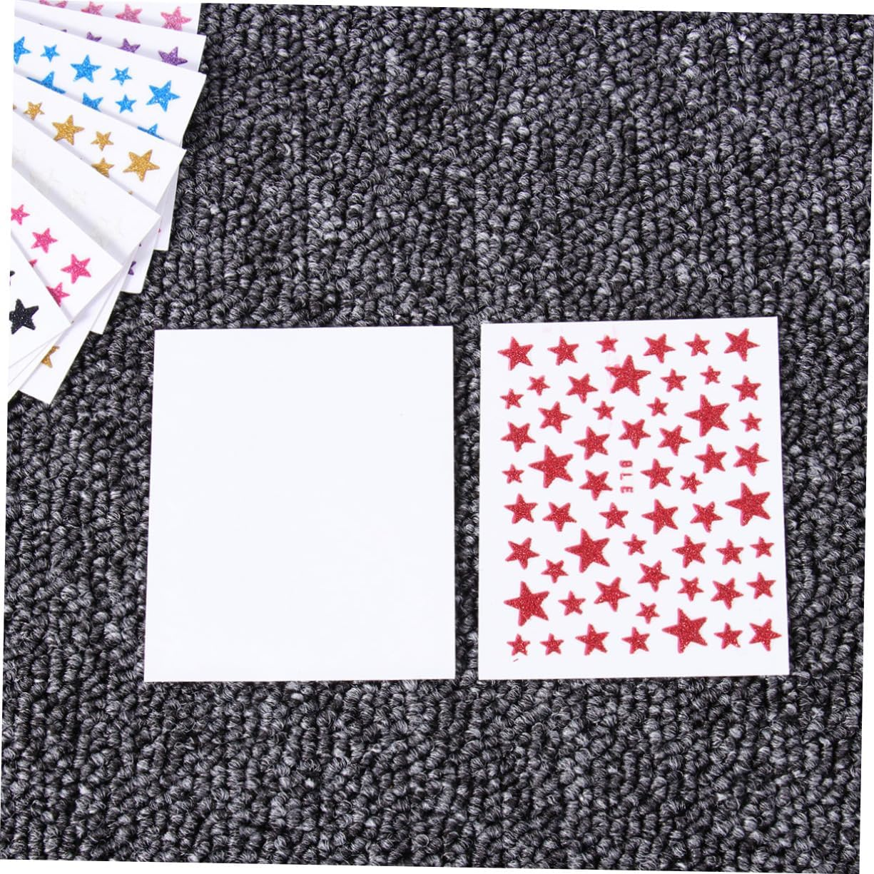 Healeved 10 Sheet Glitter Star Nail Art Sticker Pretty Chic Self Adhesive Decal Decoration Nail Decor for Women image number 5