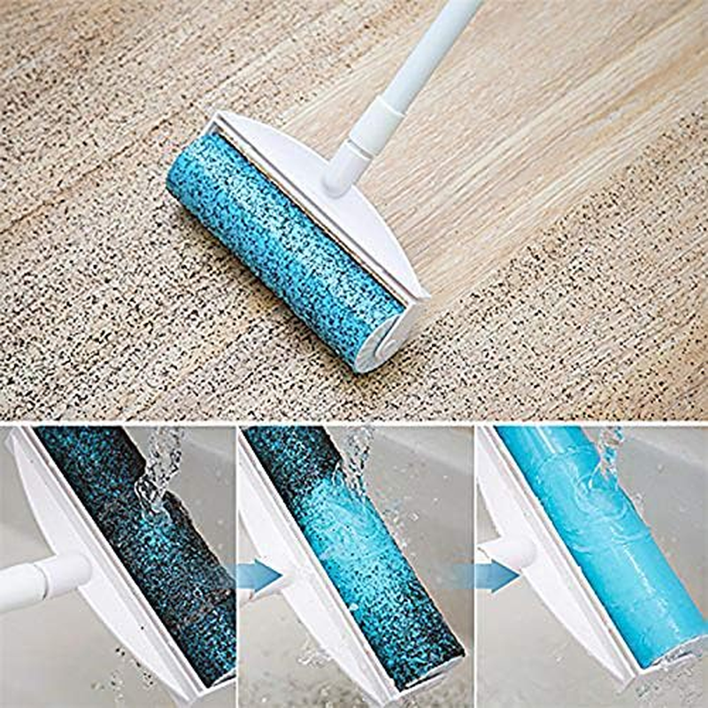 UKEENOR Sticky Resuable Tapeless Lint Roller Cat Dog Hair Remover with Long Handle Washable Tool Pet Shedding Brush Cleans Your Suit/Sofa 3 Diffrent Size One Set image number 2