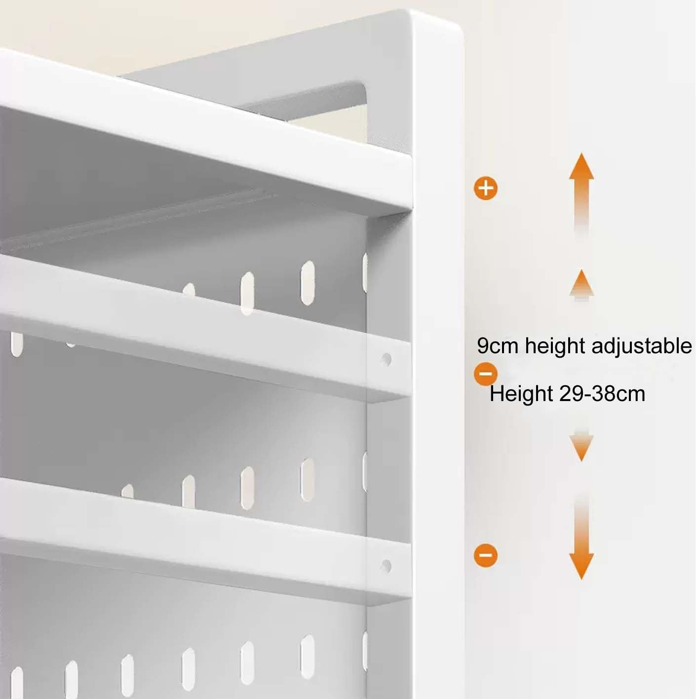 QNA Multifunctional Microwave Shelf, 2 Tier Oven Stand, Kitchen Storage & Organisation, Countertop Organizer with Adjustable Width & Height (Black) image number 2