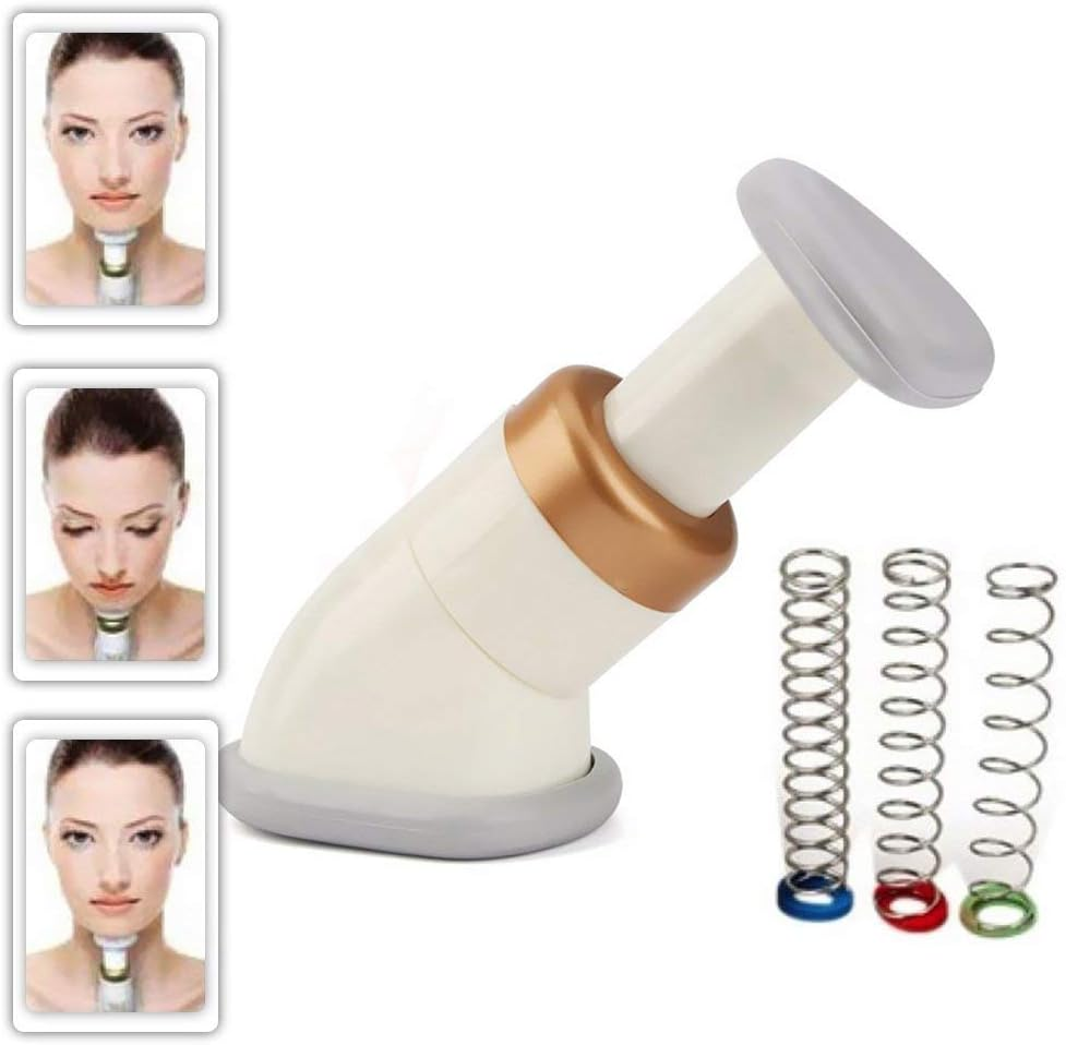 Neckline Slimmer & Toning Massager System, Double Chin Remover Facial Neck Line Exerciser Chin Massager, Face Lift Thin Jawline Double Chin Reducer, 100 Pcs Cotton Swabs, Workout for Men and Women image number 3