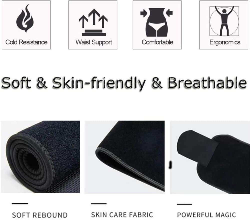 Waist Trimmer Belt, Weight Loss Wrap Waist Trainer Belt for Women Men Adjustable Slimming Sweat Stomach Fat Burner Low Back Lumbar Support Abdominal Trainer with Sauna Suit Effect image number 5