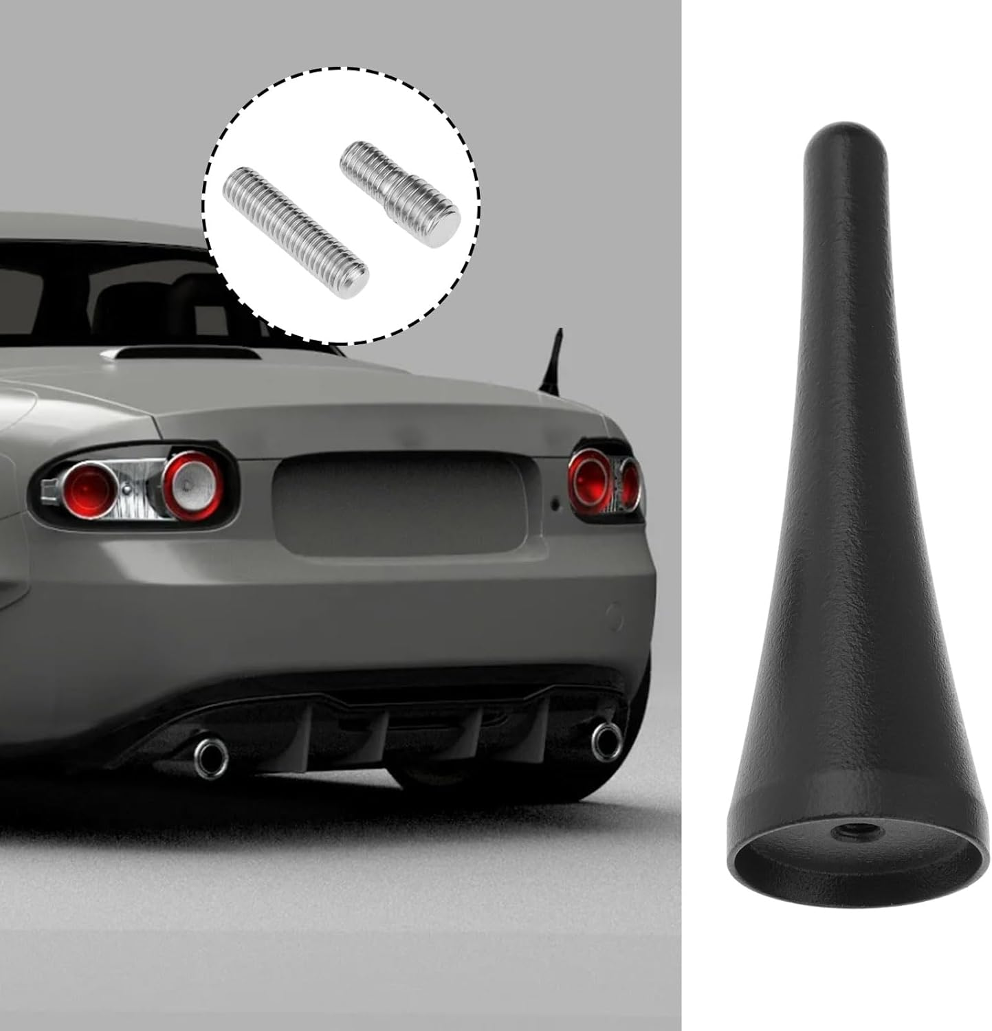 Emagtech 3.8 Inch Radio Antenna Aluminum Alloy Compatible with Mazda MX-5 Miata 06-22 image number 2