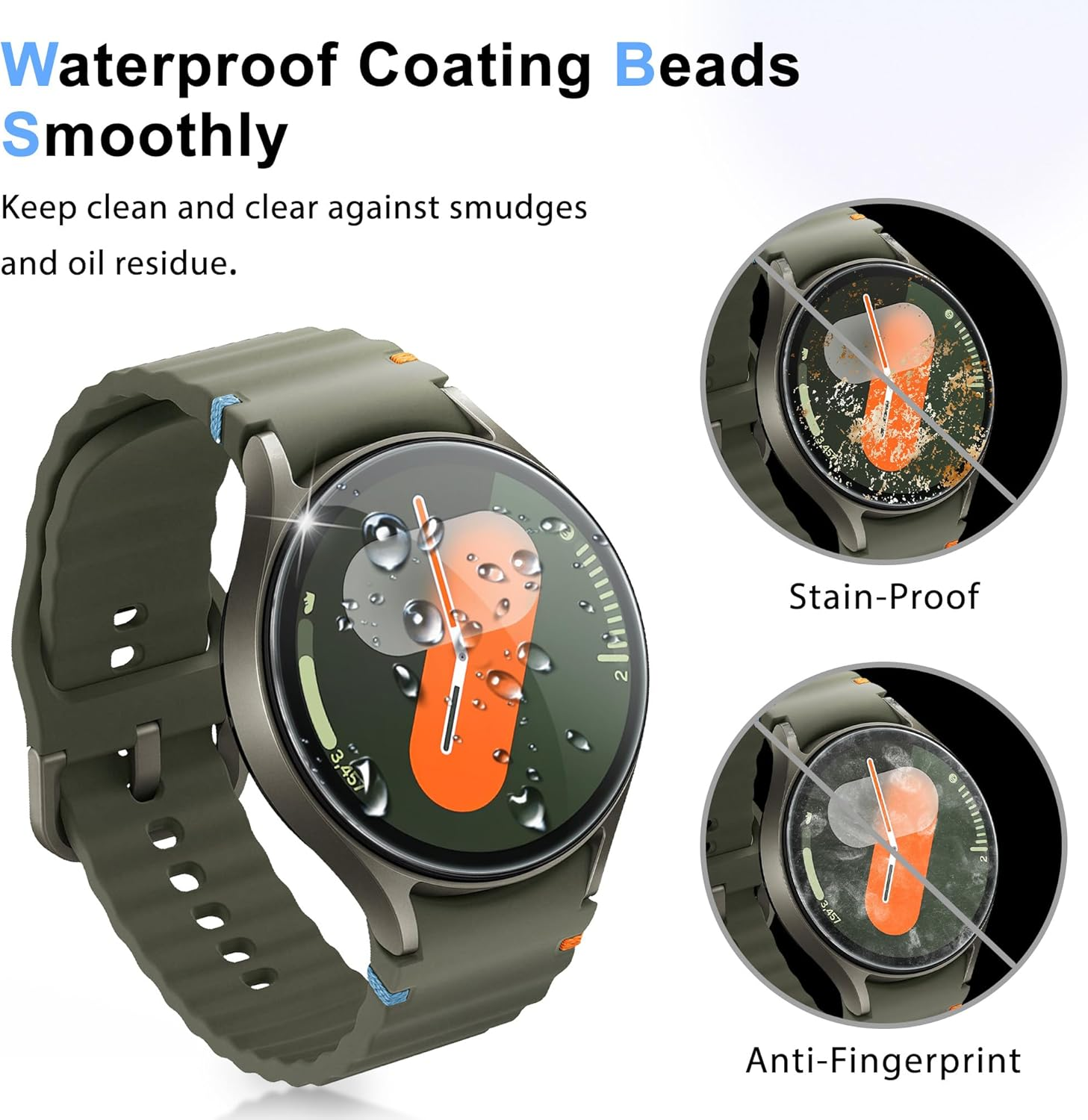 VASG [5 Pack] Hard PC Case Compatible with Apple Watch Series 6 / SE / Series 5 / Series 4 40Mm with Built in 9H Tempered Glass Screen Protector, Touch-Sensitive Ultra-Thin All-Around Full Cover Bumper Compatible with Iwatch 40Mm image number 3