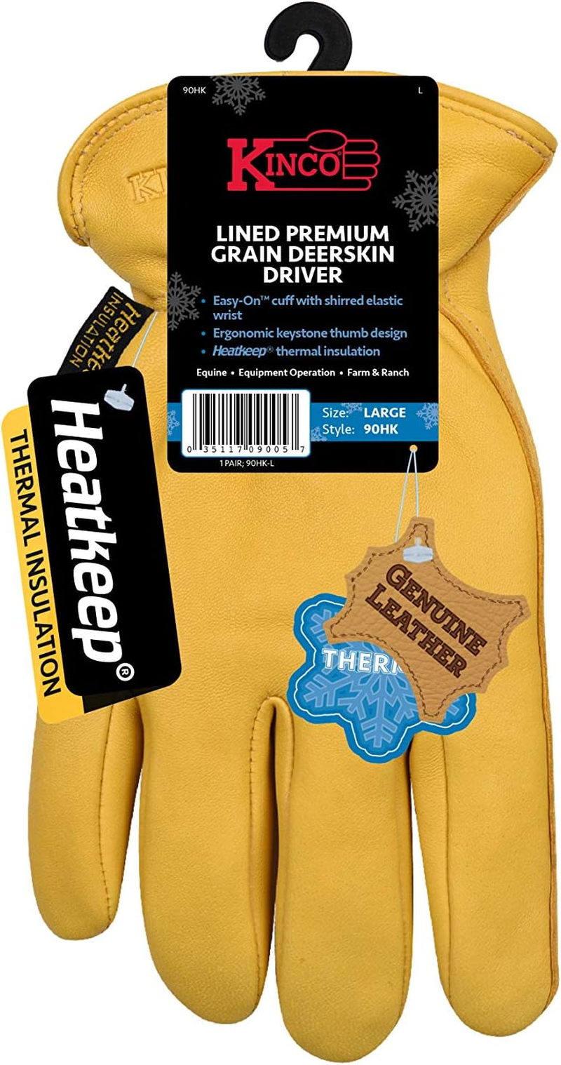 Kinco Lined Premium Grain Deerskin Driver