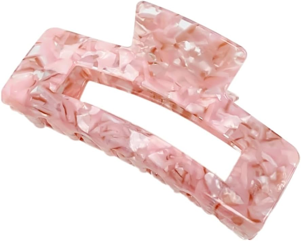 Pack of 1 Women'S Hair Clips, Large Acetate Hair Claw Clip, Hair Clips for Thick Hair, Non-Slip Hair, Jaw Clips, Headwear, Hair Accessories, Hair Styling Accessories for Women, Girls, Pink B image number 5