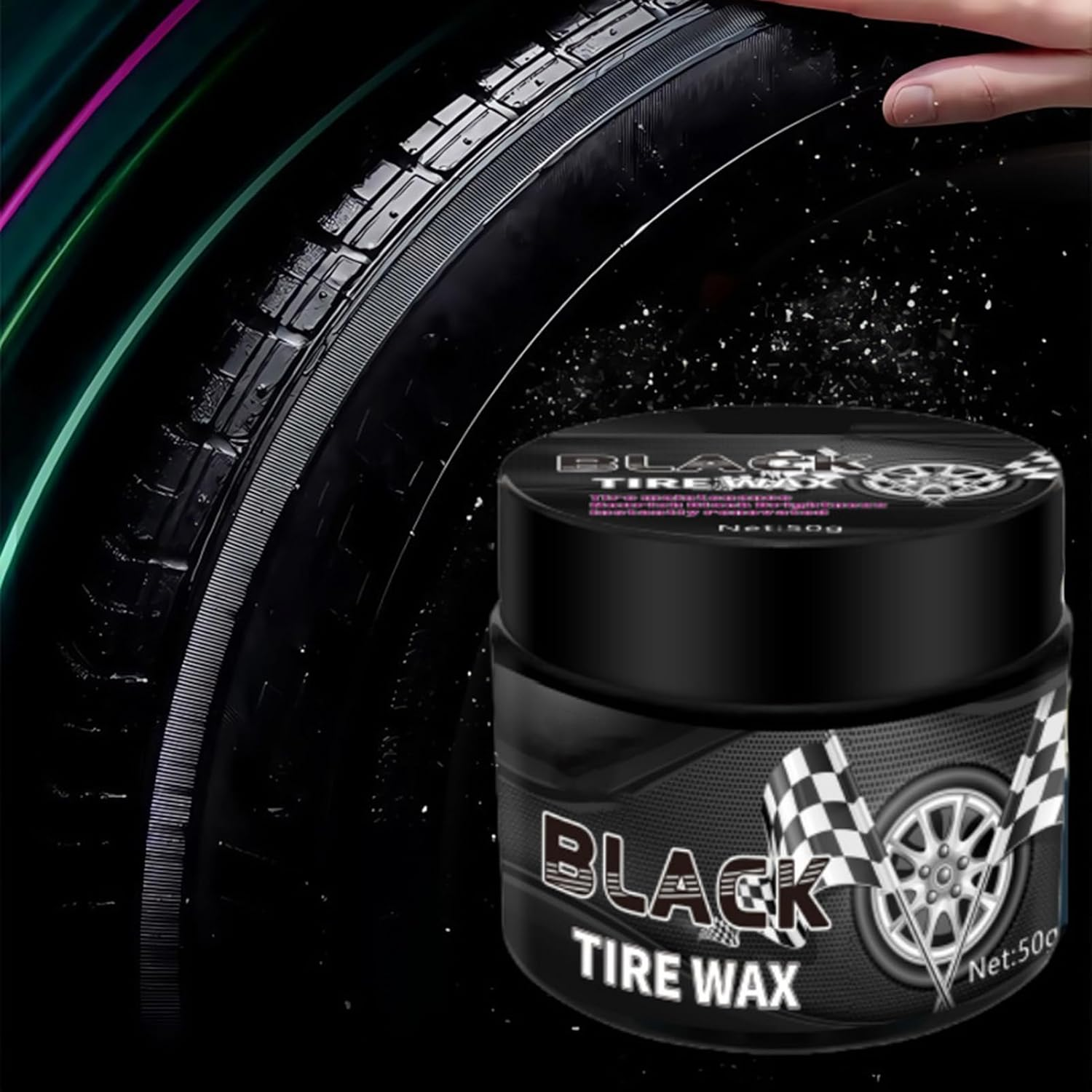 Car Tire Polish Paste,Vehicle Tire Stain Remover | Long Lasting Protection, Professional Cleaning Tool, Automotive Detailing Supplies for Truck Restoration Refurbishment Daily Care image number 3