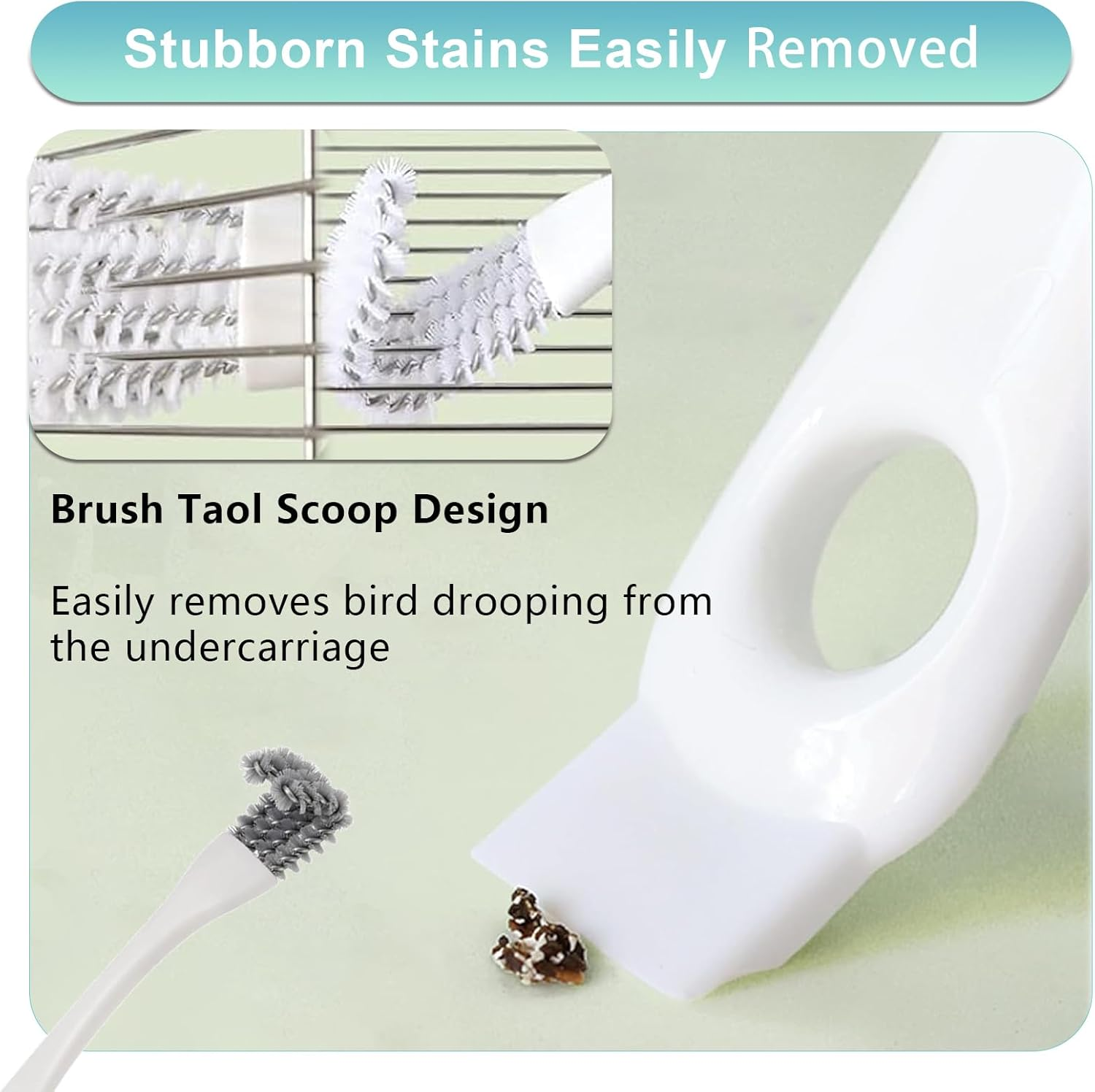 Kicder Bird Cage Cleaner with Long Handle & Shovel &ndash; Easy Bird Droppings Removal Brush for Parrot & Pet Cages & Bird Perch &ndash; Durable Cage Cleaning Tool & Accessory image number 6