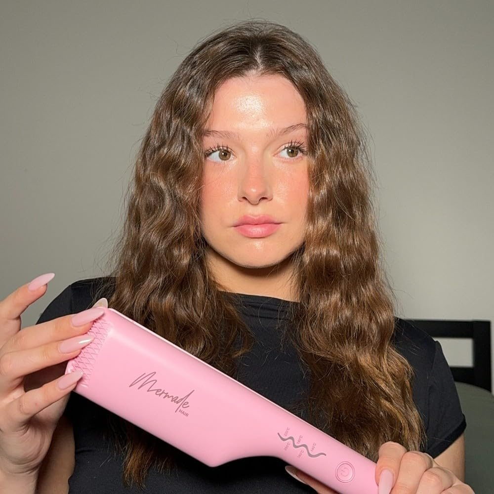 Mermade Hair Double Waver, 25 Mm Size, Pink image number 1