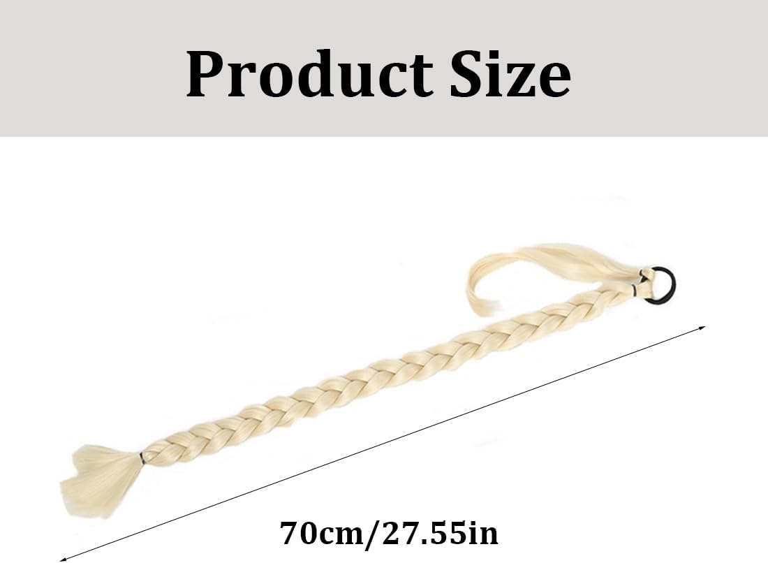 Long Braided Ponytail, 70 Cm Black Jumbo Braiding Hair, Braiding Hair, High Temperature Synthetic Braiding Hair for Women, Hair Extensions, Ponytail, DIY image number 1