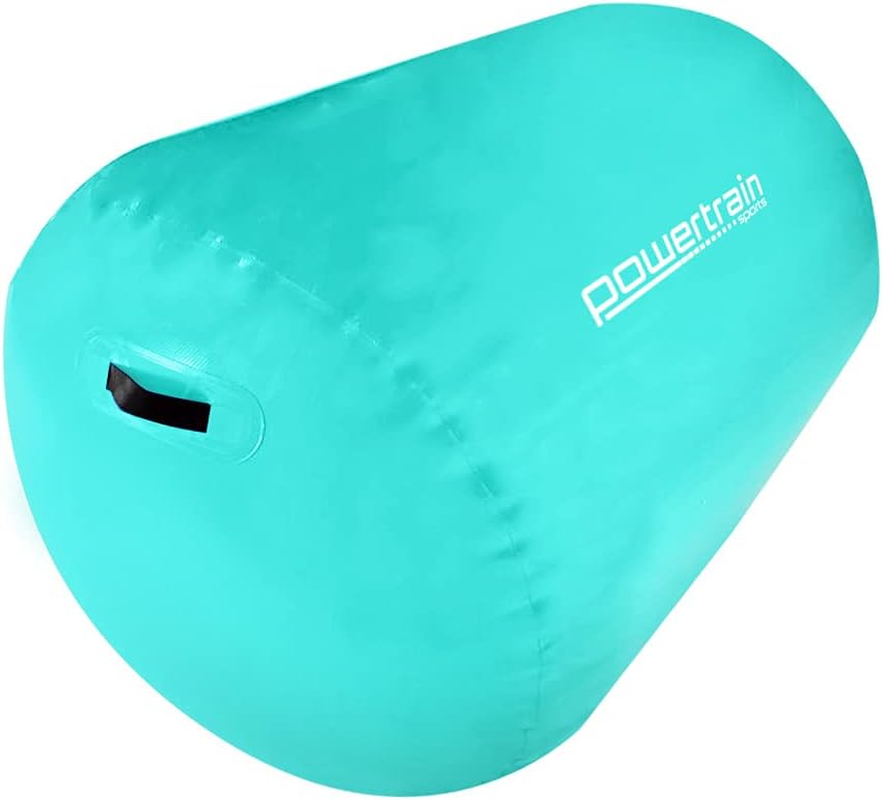 Powertrain Inflatable Air Exercise Roller Gymnastics Gym Barrel 120 X 75Cm Green