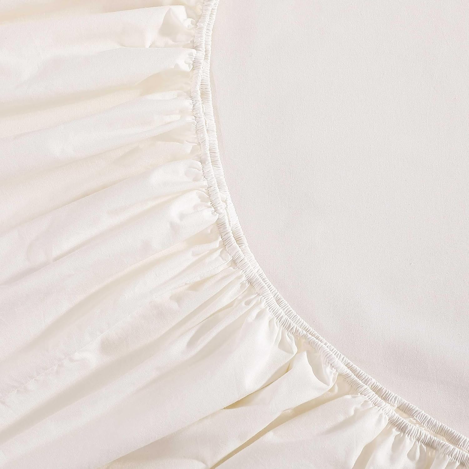 Tommy Hilfiger - Sheet Set, Cotton Washed Percale Bedding with Matching Pillowcases, Crisp & Cool, Solid Home Essentials (Ivory, King) image number 1