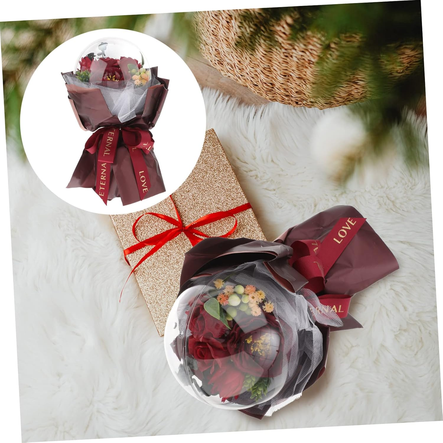 Healvian Flower Soap Bouquet for Decor Romantic Soaps Petals for Bath Valentines Day Gifts image number 1