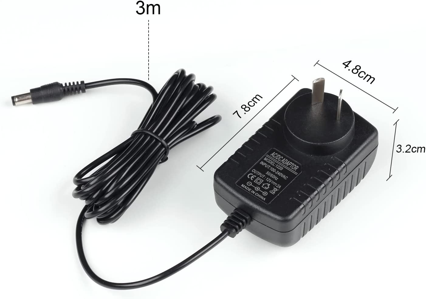 HECHOBO 12V Charger Power Cord AC Adapter for Spectra Electric Breast Pump S1 / S2 / SPS100 / SPS200 / 9 plus Charging Cord, Baby Breast Pumps Power Supply 3M