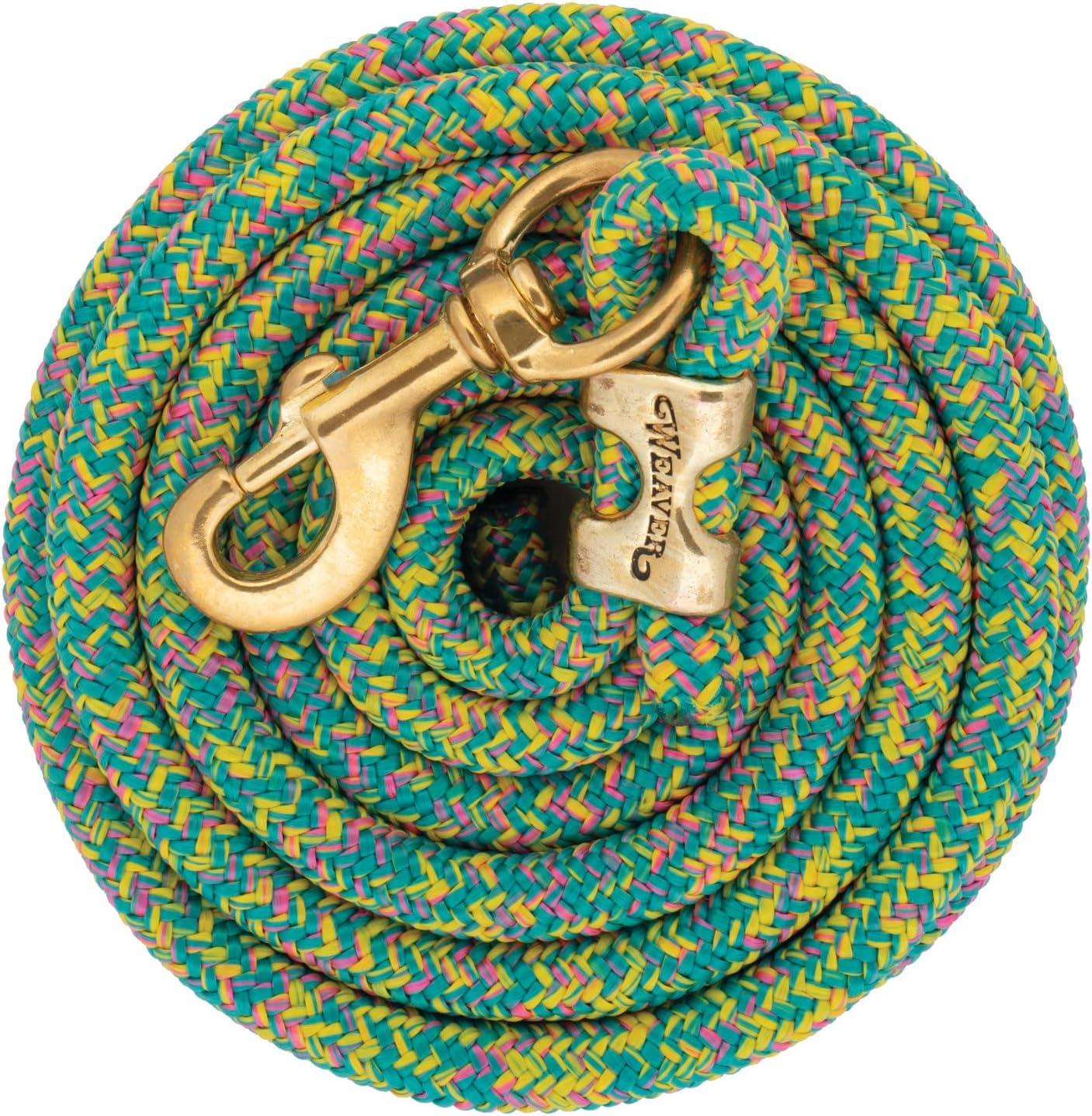 Weaver Leather Poly Lead Rope with Solid Brass 225 Snap, Teal Green image number 4