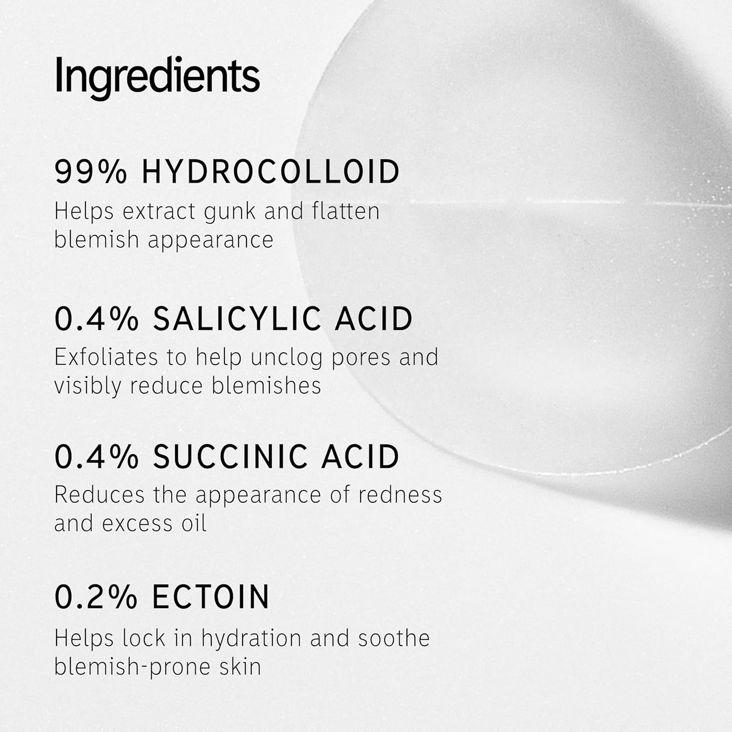 The INKEY List Hydrocolloid Invisible Pimple Patches, Spot Patches Contains Salicylic Acid, Day/Night anti Acne Patches, Vegan & Cruelty Free, Suitable for All Skin Types image number 6