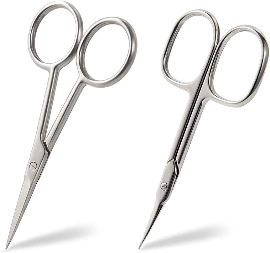 BEZOX Nail Scissors with Sharp Curved Blade - Nail Maintenance Toenail and Fingernail Scissor with Ergonomic Design for Men & Women