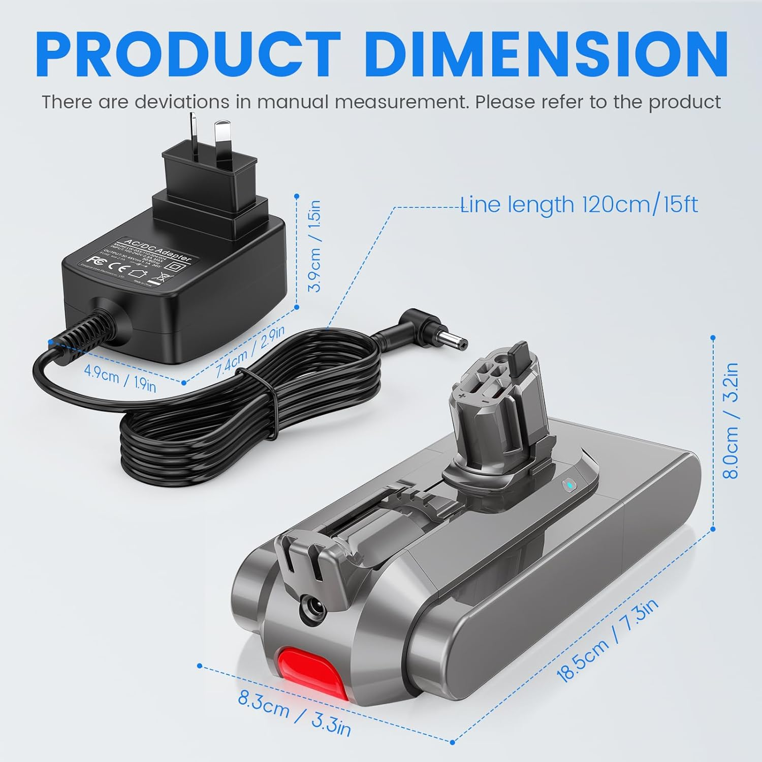 25.2V 3900Mah V11 Click-In Battery Compatible with V11 Absolute/Animal/Outsize/Total Clean Series Battery(With Red Button) image number 3