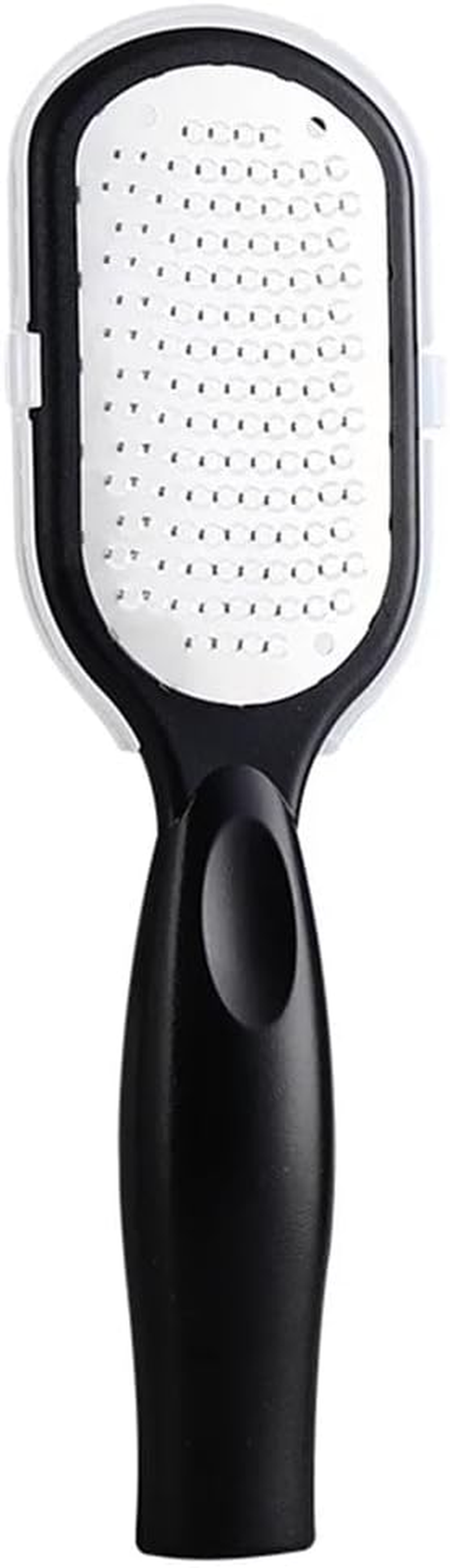 Premium Stainless Steel Pedicure Tool - Ergonomic Foot File for Hard Skin Removal, Durable Heel Scraper for Cracked Heels, Professional Foot Care, Black & White