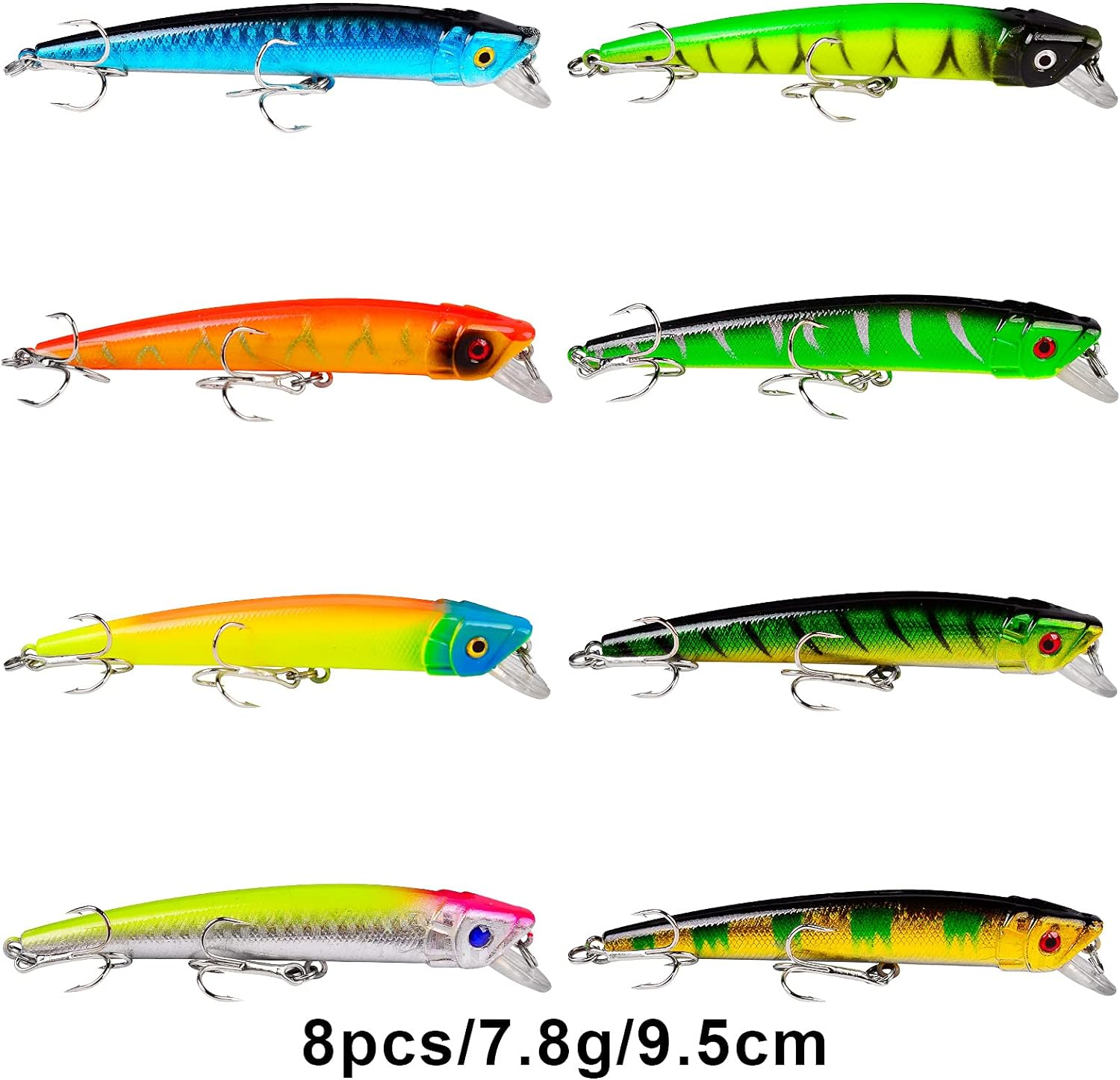 BAIKALBASS Bass Fishing Lures Kit Set Topwater Hard Baits Minnow Crankbait Pencil VIB Swimbait for Bass Pike Fit Saltwater and Freshwater - 008-53Pcs image number 2