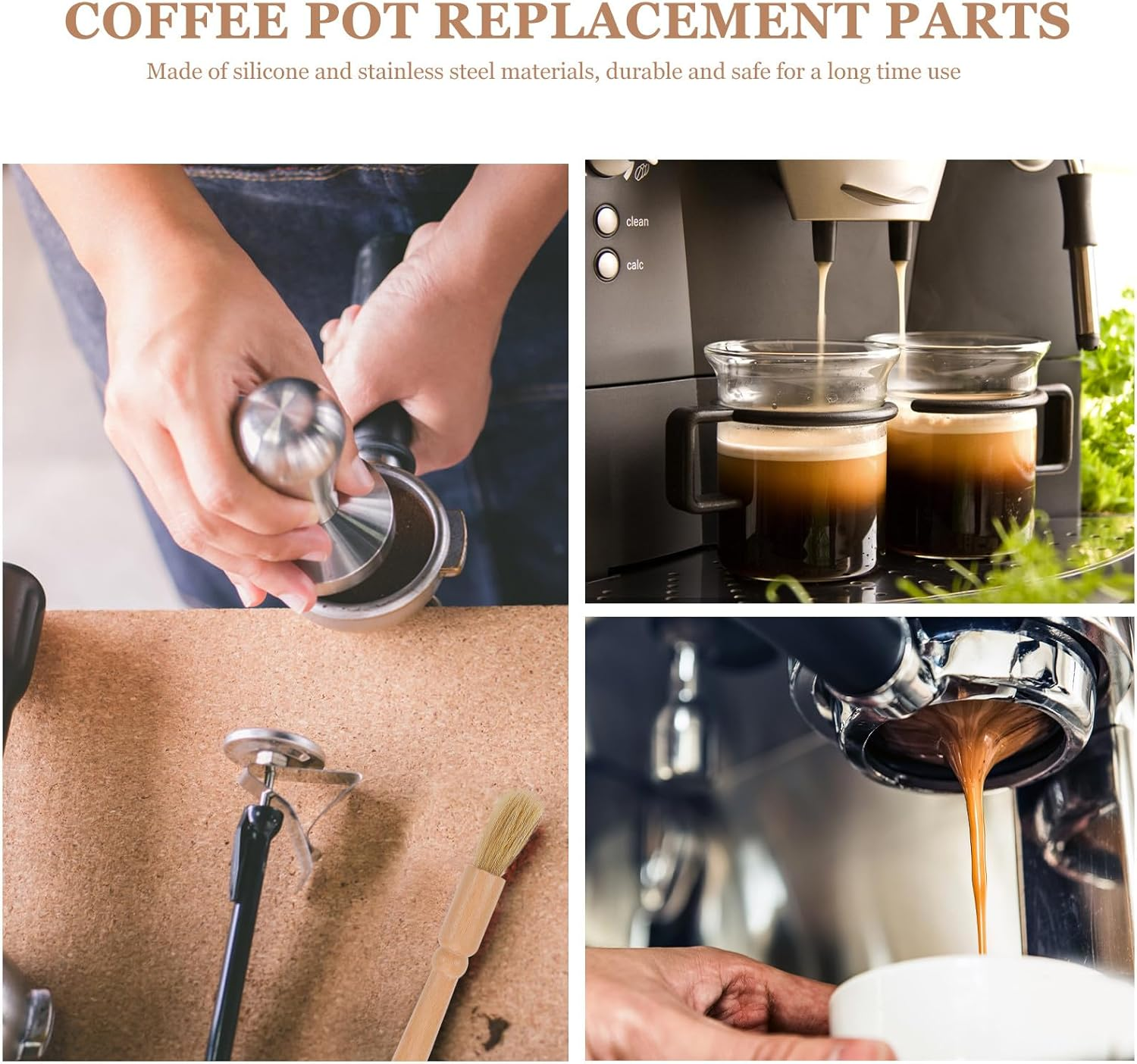 GALPADA Coffee Pot Silicone Sealing Gasket Set for 6-Cup Aluminum Stovetop Espresso Maker with Food-Grade Silicone Rings and Stainless Steel Filter, Replacement Parts for Home Brewing image number 6