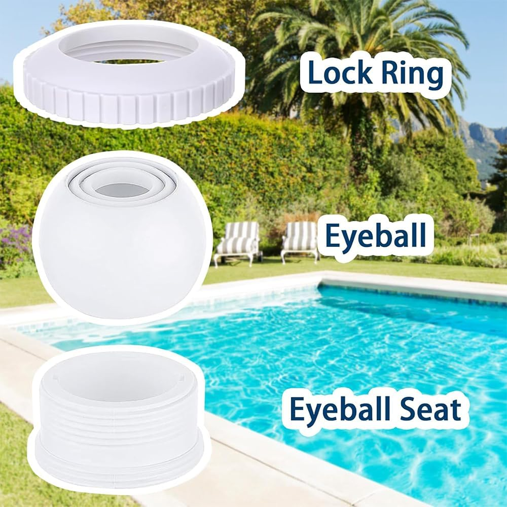 4Pcs Swimming Pool Power Nozzle SP1419D,3/4" Adjustable Opening Rotating Eyeball and 1-1/2 Inch MIP Thread, for Hayward SP1419D image number 6