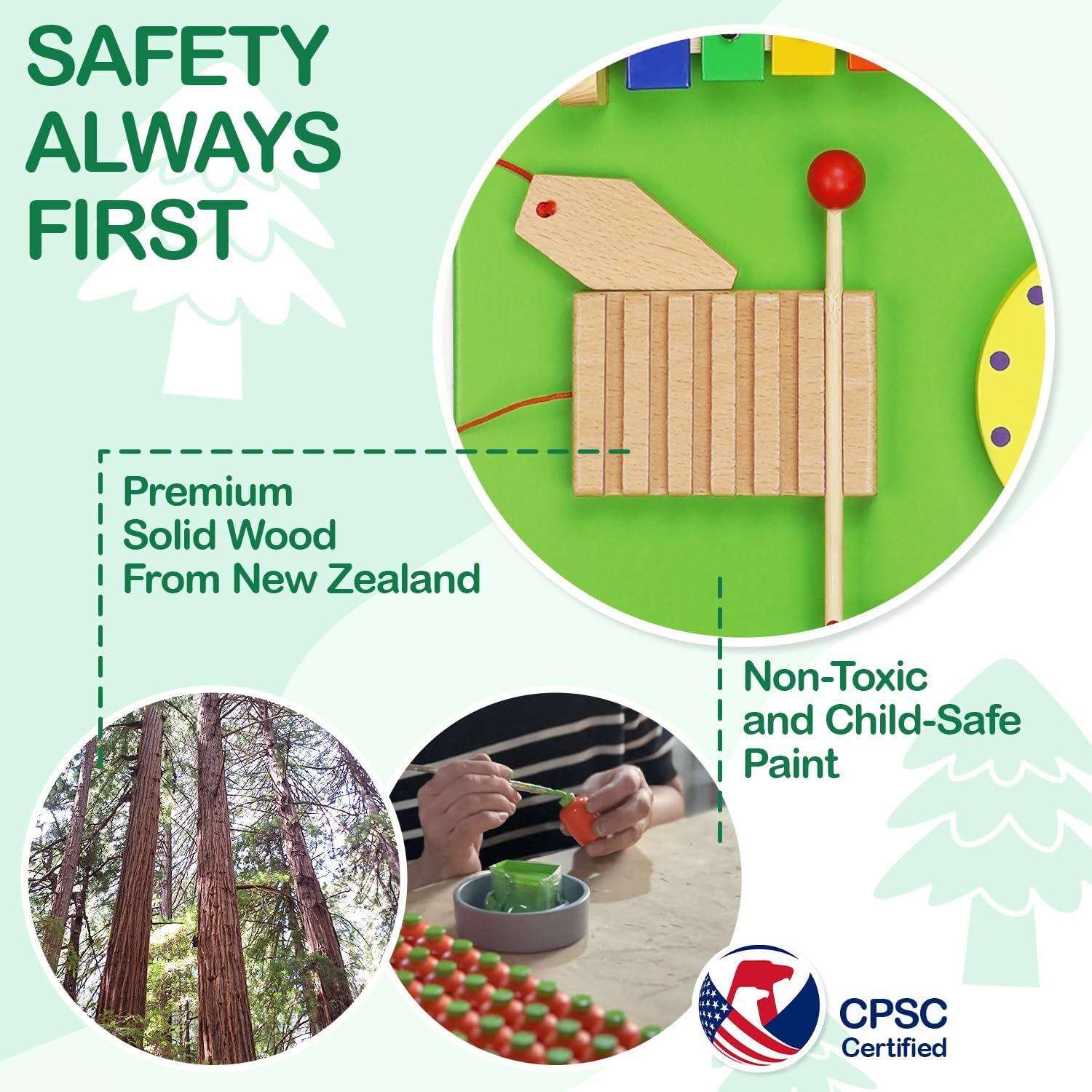 Crocodile Montessori Busy Board, Sensory Board,Educational Toys, Activity Cube, Wall Toys, Daycare Furniture, Playroom Furniture, Boys and Girls 6 M+ image number 5