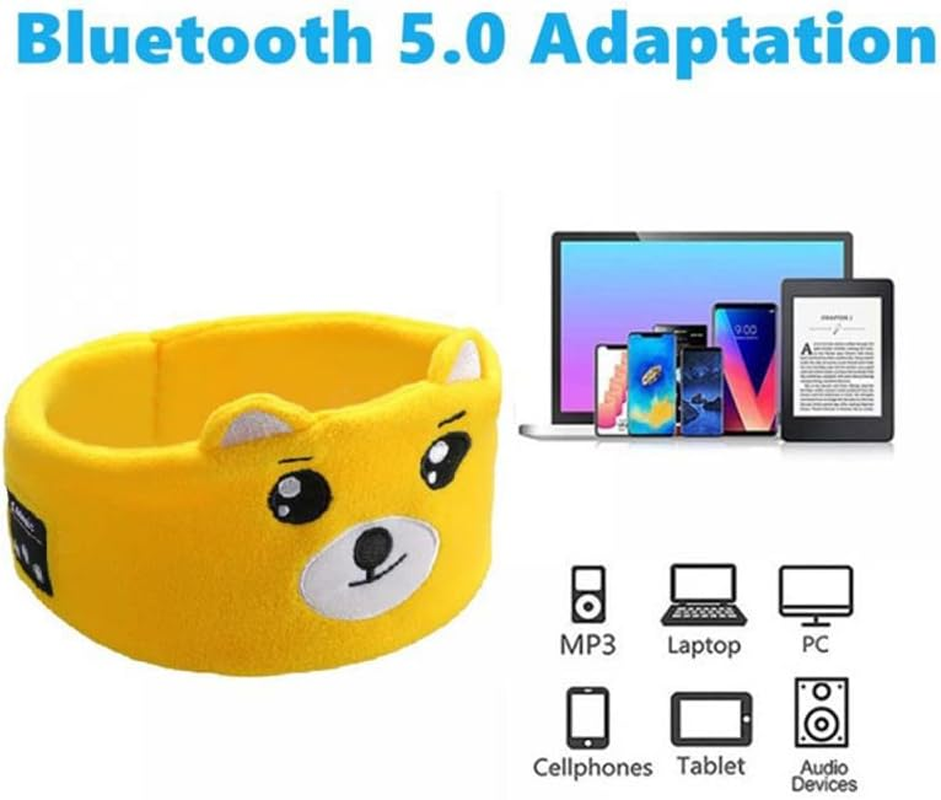 AIMALL Kids Bluetooth Headband Headphones &ndash; Wireless Sleeping Music Headwear, Cute Earphones for Children, Soft, Comfortable, with 6 Hours Playtime, Bluetooth V5.0 image number 3
