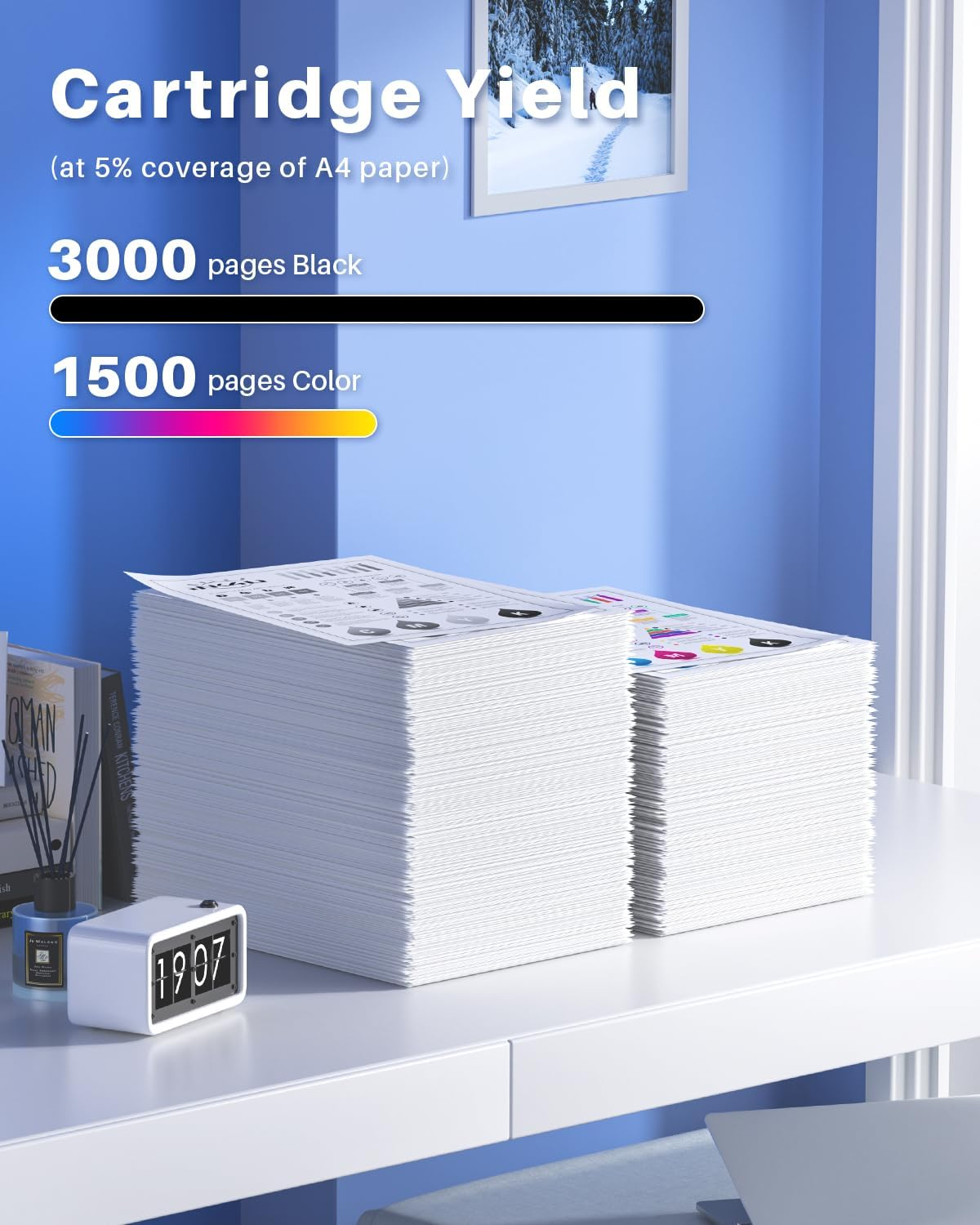 Ink4U LC3319XL Ink Cartridges 5 Pack Replacement for LC3319XL LC3319 LC-3319XL LC3317 LC-3317XL Ink for MFC J5330DW J5730DW J6530DW J6730DW J6930DW (2Black, 1Cyan, 1Yellow, 1Magenta) image number 3