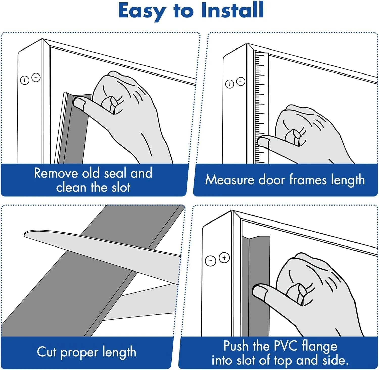 9.7 Feet Door Weather Stripping Door Frame Soundproof Seal Strip - V-Shaped Q Foam Kerf Weatherstripping Seal Strip for Doors Windows, Card Slot Installation Seals Large Gap image number 4