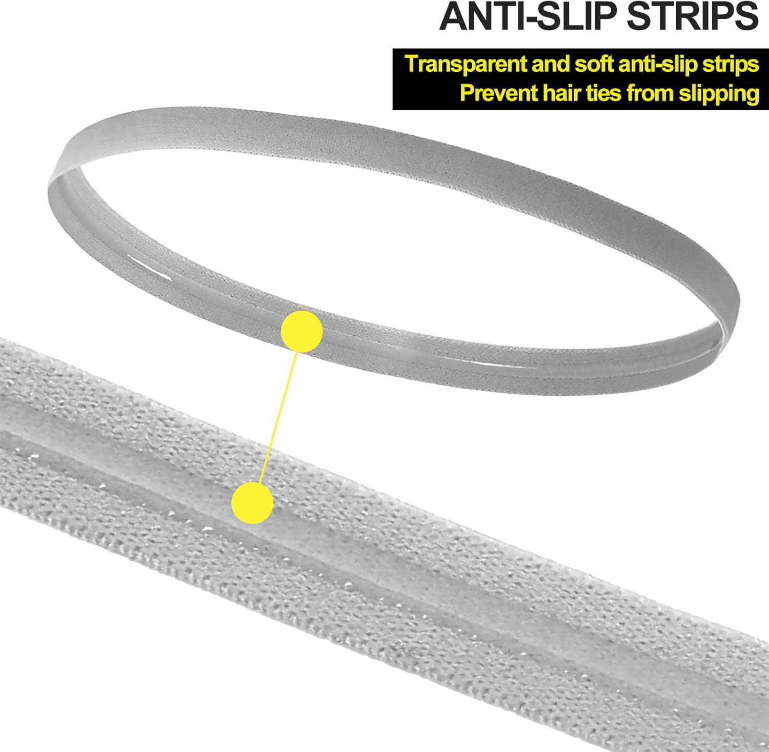 Sularpek Headband, Thick Non-Slip Elastic Sport Headbands, Unisex Headbands for Women&rsquo;S Hair, Elastic Silicone Grip Exercise Hair, Breathable Hairband for Sweat-Wicking for Doing Workout, Yoga