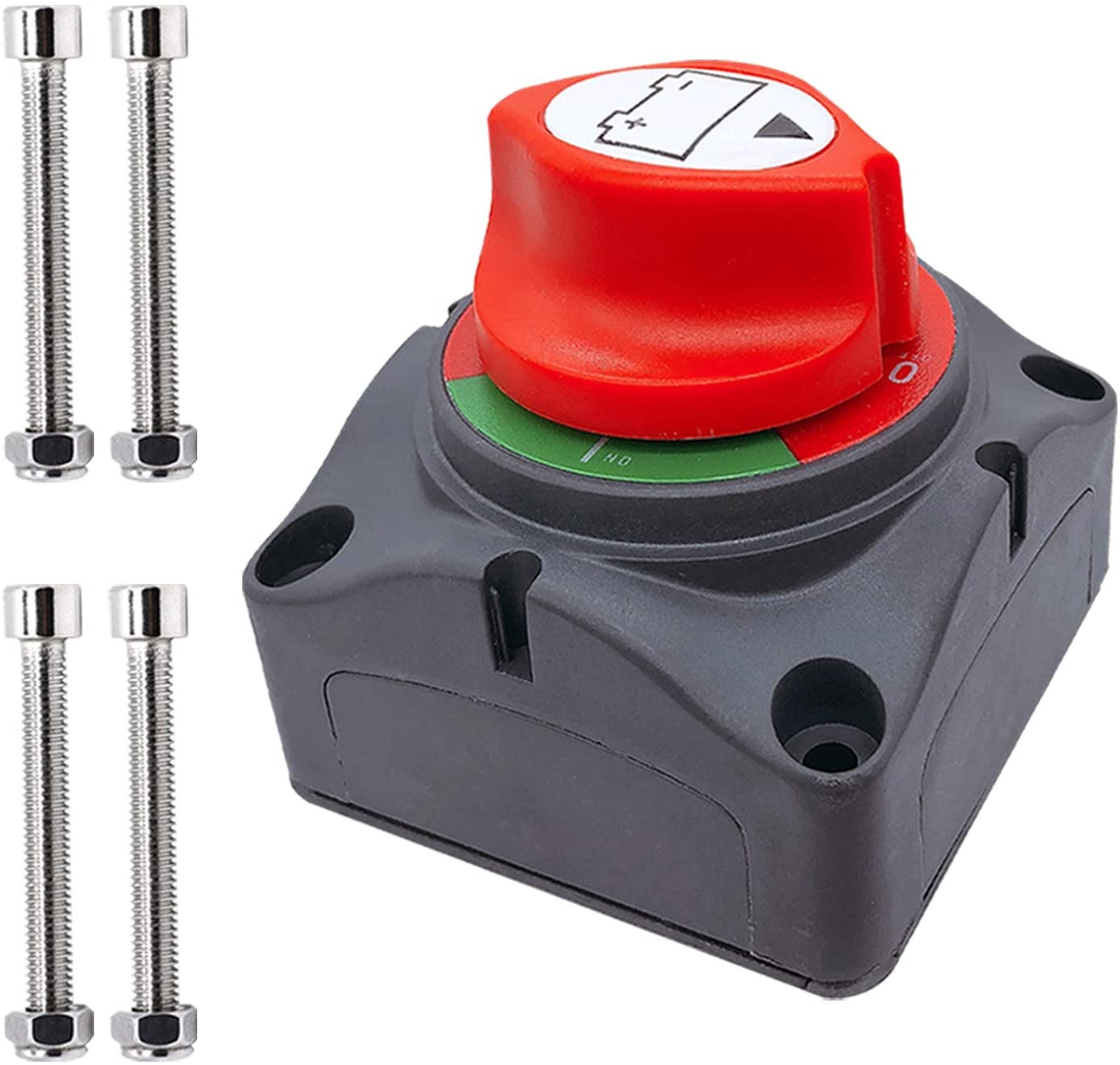 Ampper Battery Disconnect Switch, 12-48 V Battery Power Cut Master Switch Disconnect Isolator for Car, Vehicle, RV and Boat (On/Off) image number 5