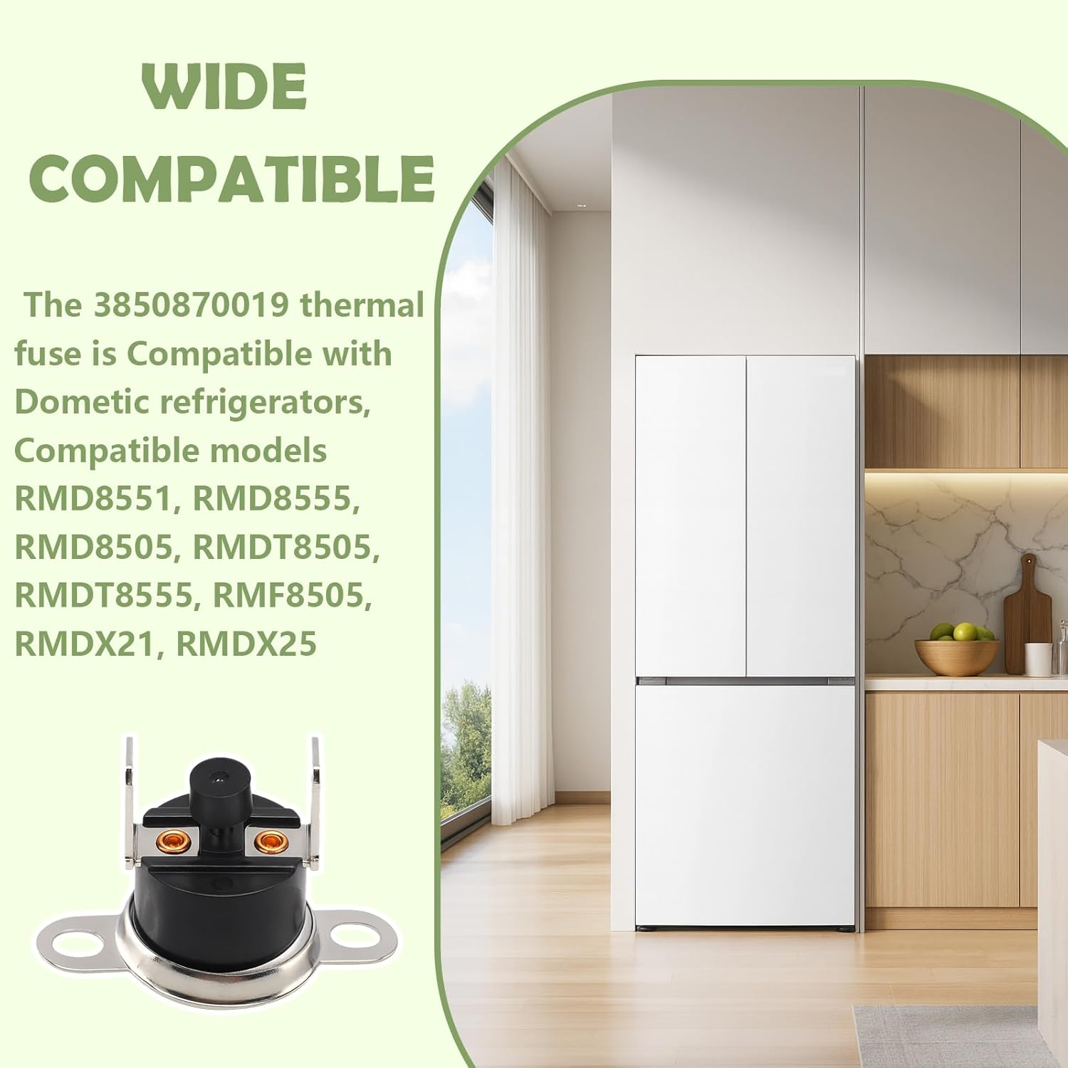 3850870019 Manual Reset Thermostat Thermal Fuse Compatible with Dometic RV Refrigerators Replace 958530285 image number 4