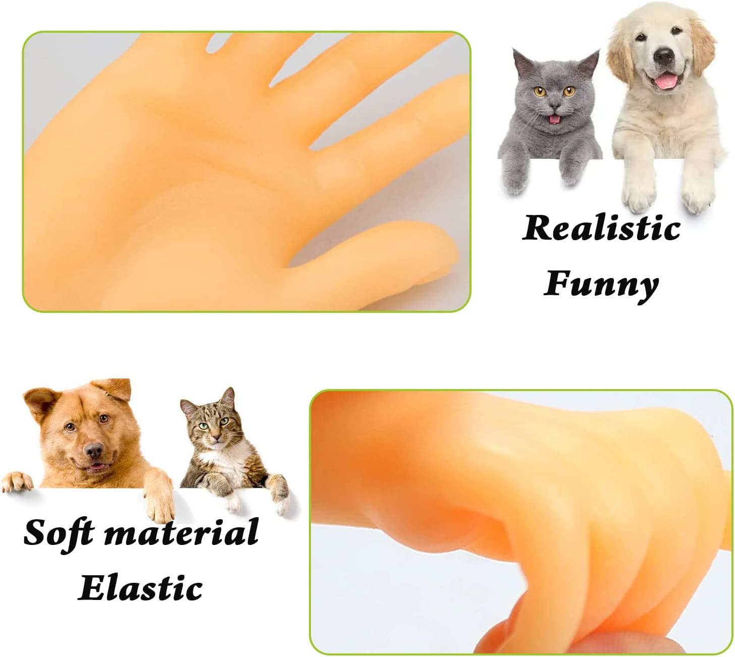 14 Pack Tiny Finger Hands,Little Rubber Finger Hand,Flat Hand Style Mini Realistic Hand for Puppet Show,Party Favors,Games,Gag Performance,Kids image number 6