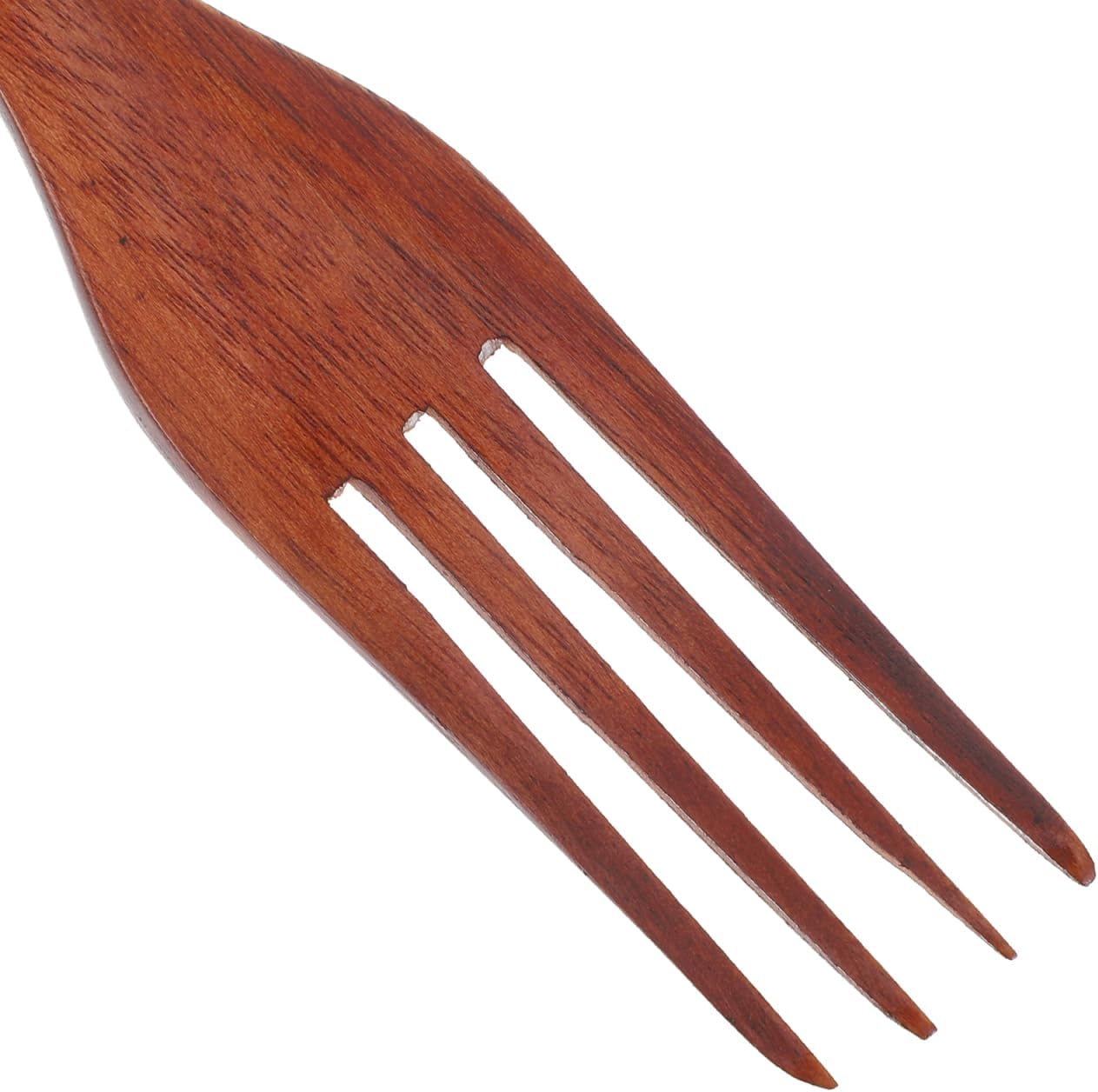 Wooden Fork Long Handle Kitchen Utensil Ergonomic Mixing Tool for Salad Cooking Lightweight Wooden Kitchenware for Home Restaurant image number 2