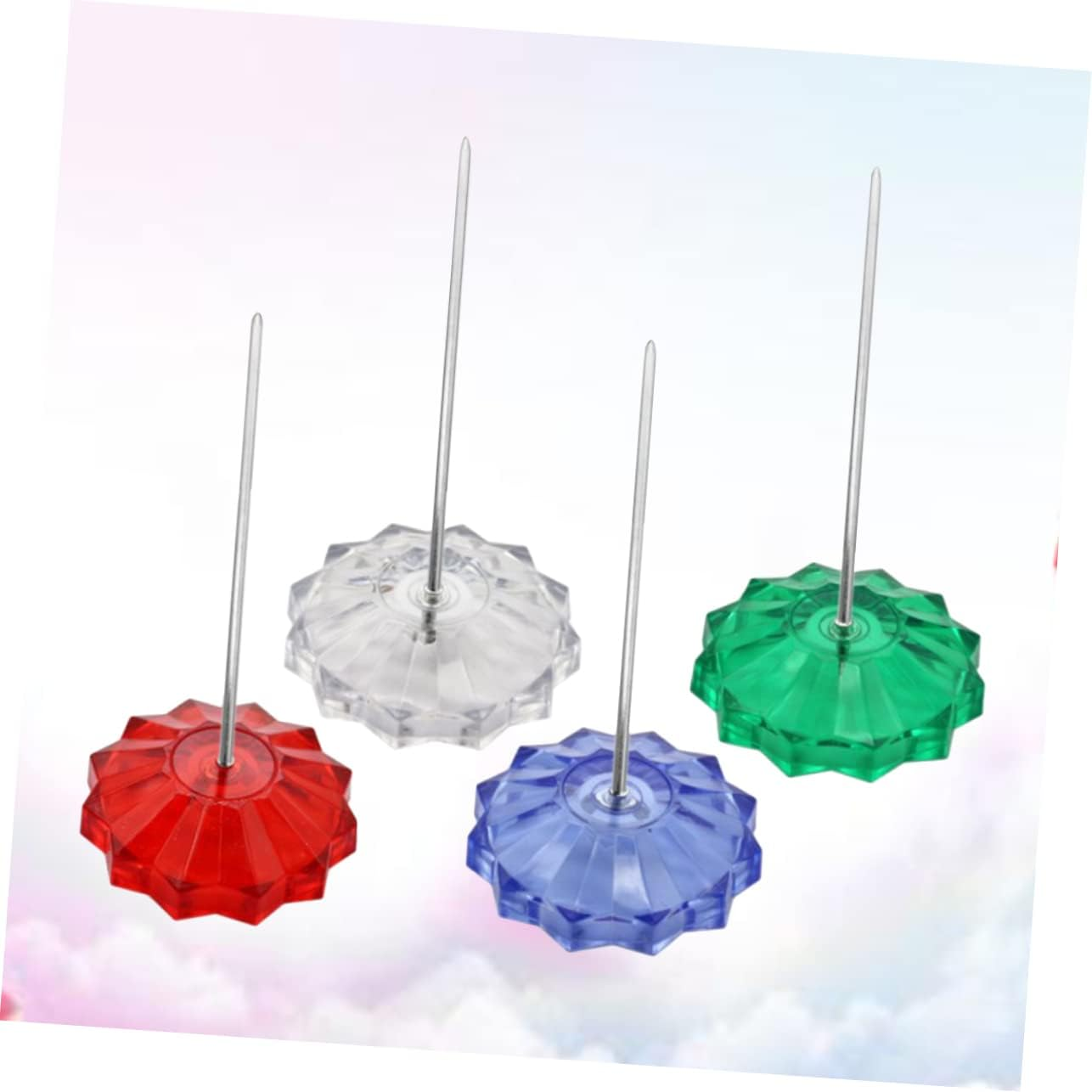 LALAFINA 4Pcs Receipt Holder Note Holder Spike Stick Bill Fork for Kitchen Desk Office Use for Receipt Storage and Paper Organization image number 5