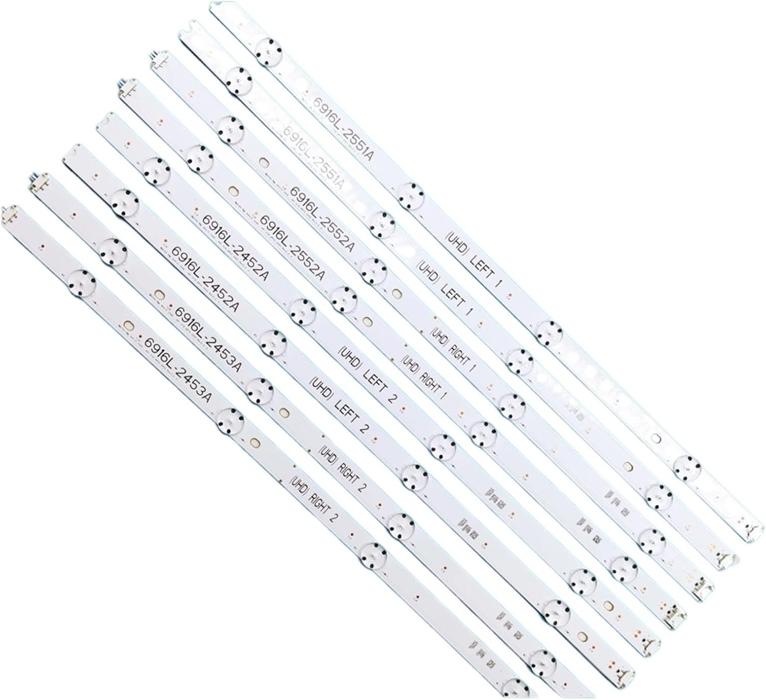 CHROX 8Pc/Set LED Backlight Strip Fit for LG 49Inch TV 49UH6500 6916L-2452A 6916L-2453A 6916L-2551A 6916L-2552A 49UH676V 49UH650V 49UH668V image number 4