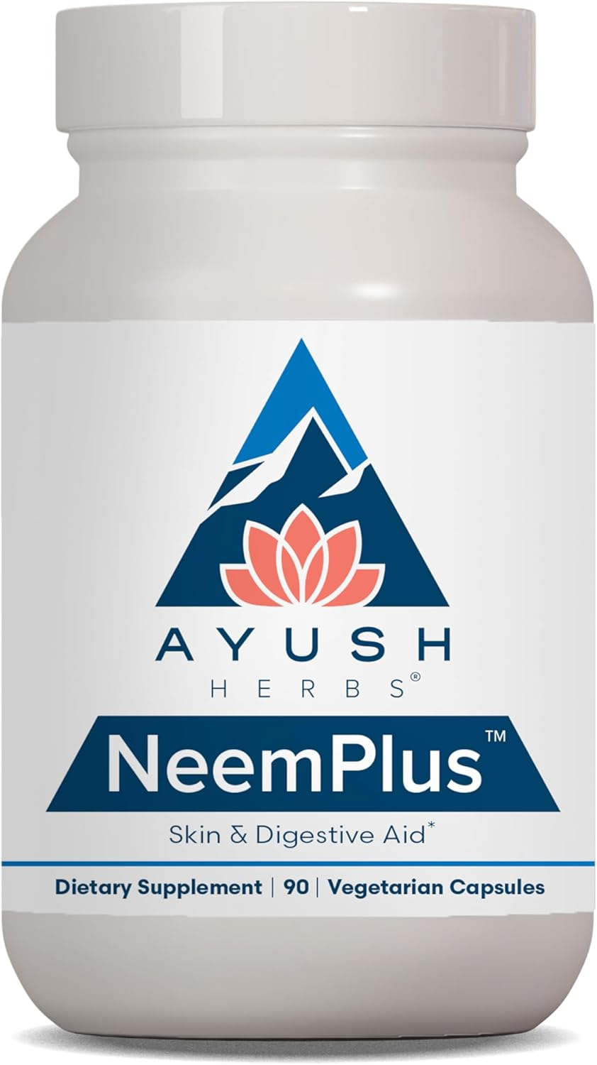 Ayush Herbs Neem plus Herbal Supplement, 90 Count image number 1