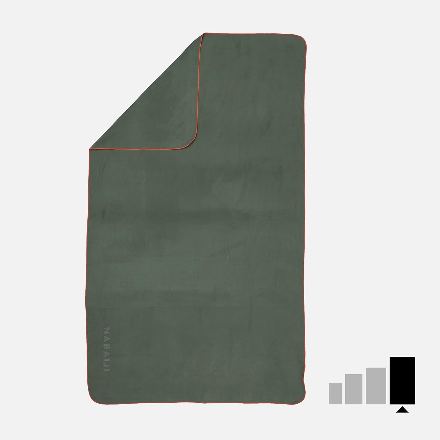 Decathlon Nabaiji Ultra Compact Microfiber Bath Towel Khaki Green X-Large - Swim Towel image number 1