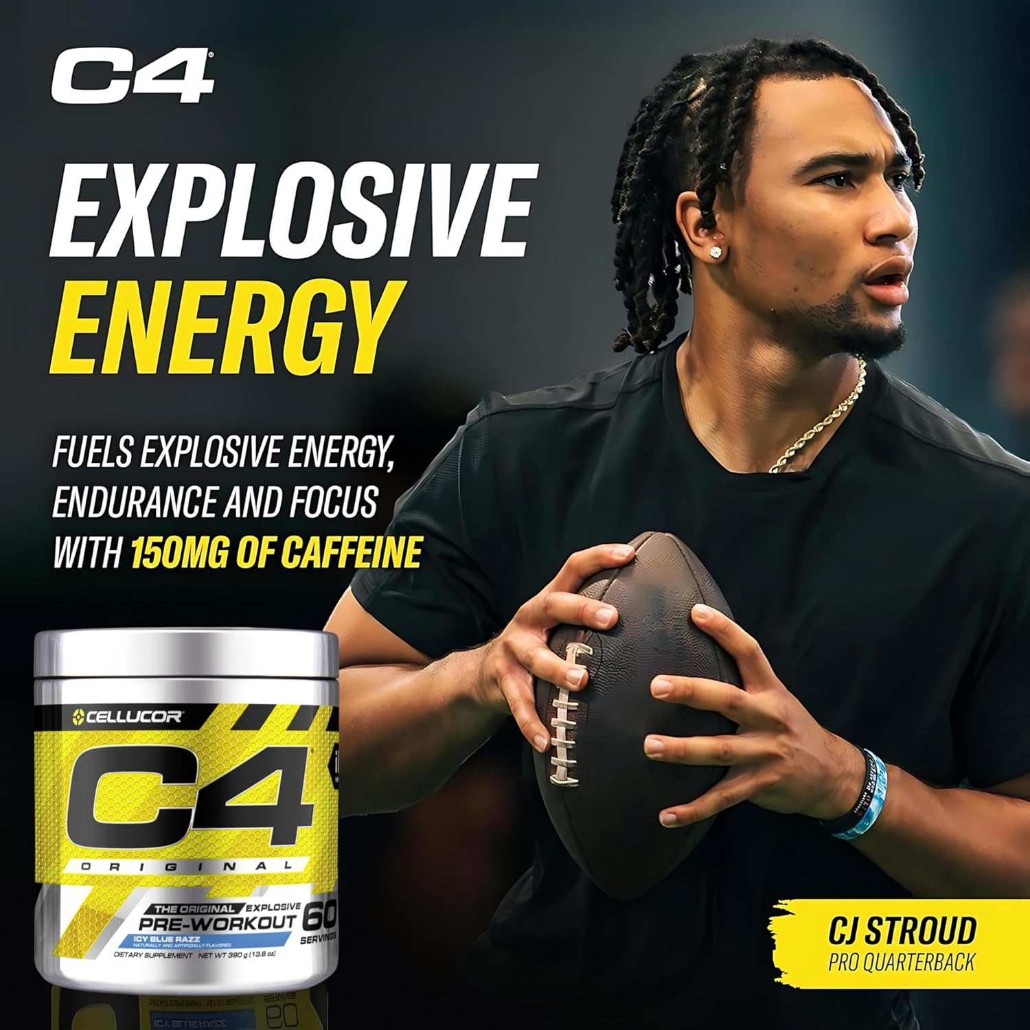 Cellucor C4 Original ID Series 60 Serves Pre Workout (Icy Blue Razz) image number 3