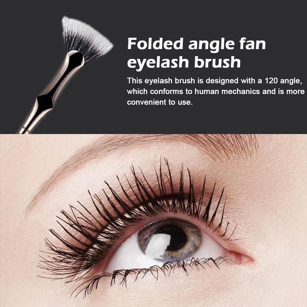 Dolly Mascara Fan Brush,Angled Fan Shaped Eyelash Brush,Fan Mascara Brushes,Eye Shadow Brush Makeup Brush Eye Lashes Makeup Tools
