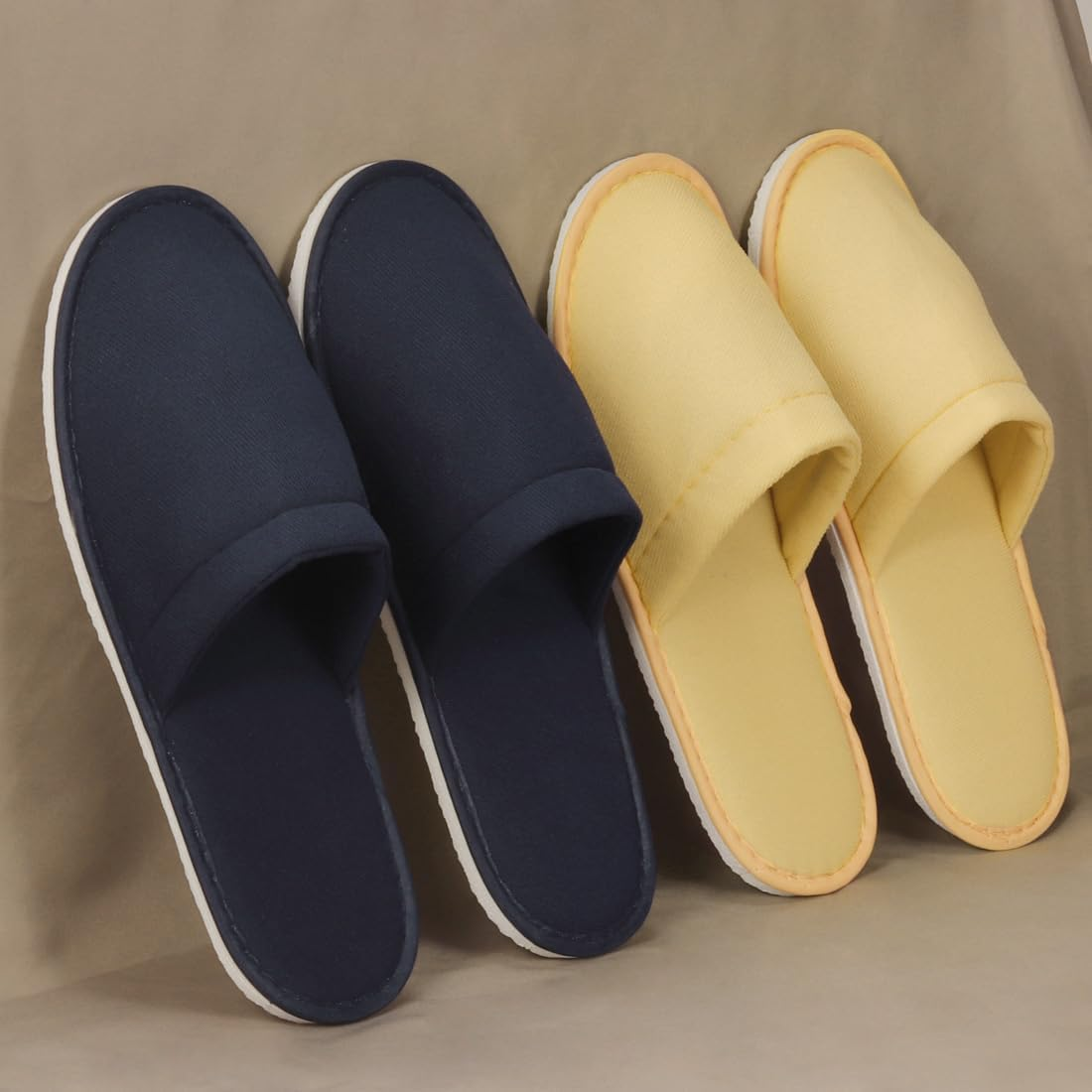 Yeios Hotel Spa Slippers Closed Toe Home Guest Slippers for Adult for Men and Women White image number 3