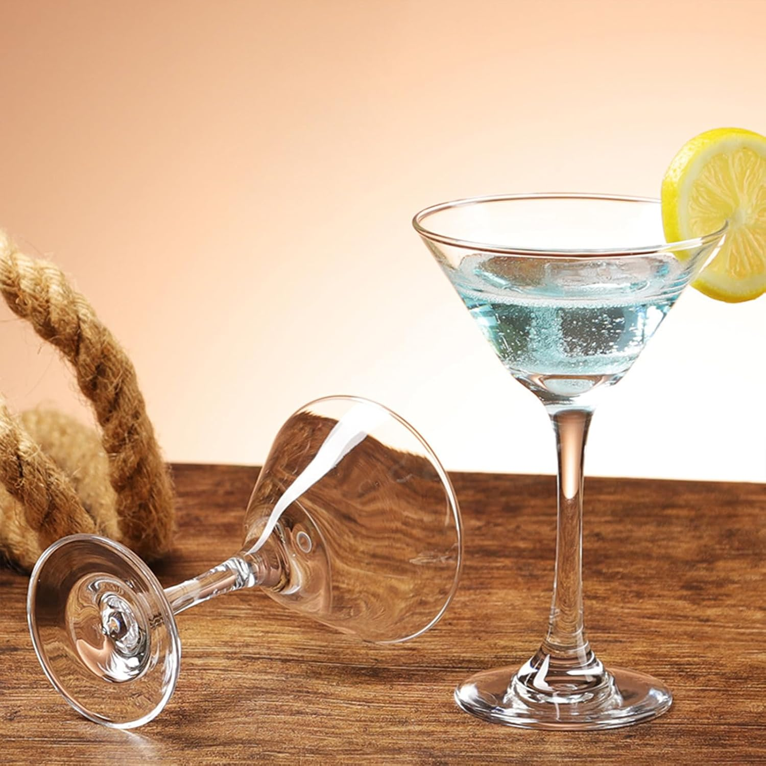 6 PCS Classic Martini Glass Set, Hand Blown 3.7 Ounce Cocktail Glasses, Perfect for Cosmopolitan Gimlet Home Bar Party and Gift Set of Elegant Martini Drinkware image number 4