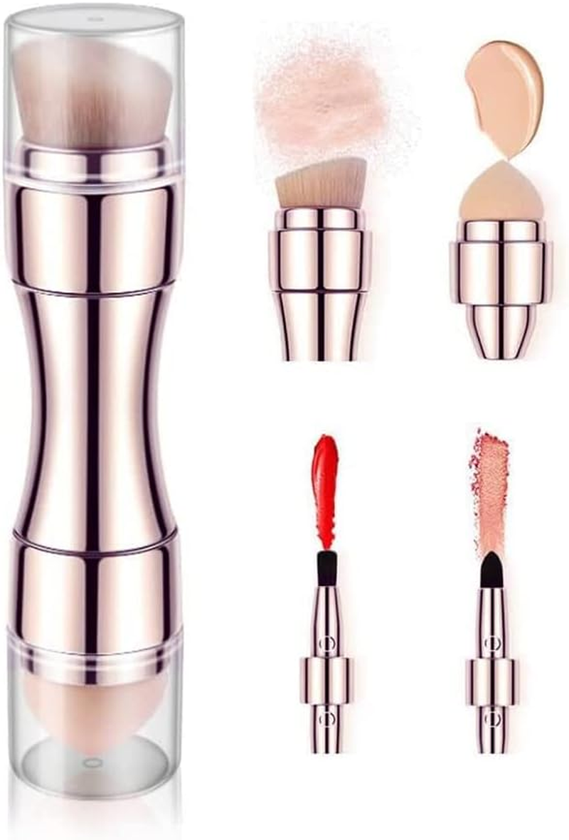 4 in 1 Makeup Brush Set, Eyeshadow Lip Face Concealing Blush Foundation Brush